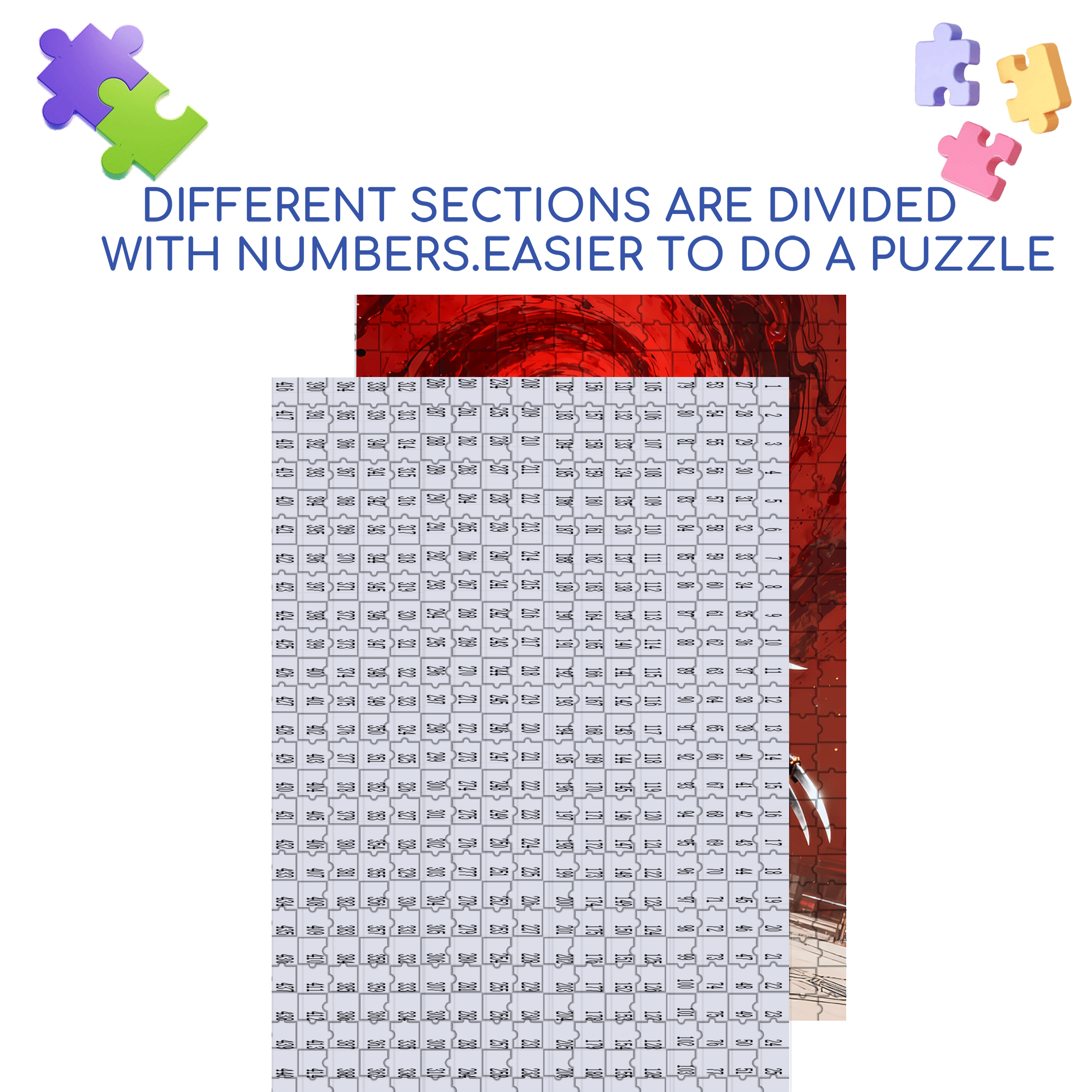 Metal Mech 500pcs/1000pcs Jigsaw Puzzle, Scratch-Resistant, Interactive Family Game & Brain-Boosting DIY Decor, Perfect for Halloween, Christmas & New Year Gifts, Family Puzzle Game