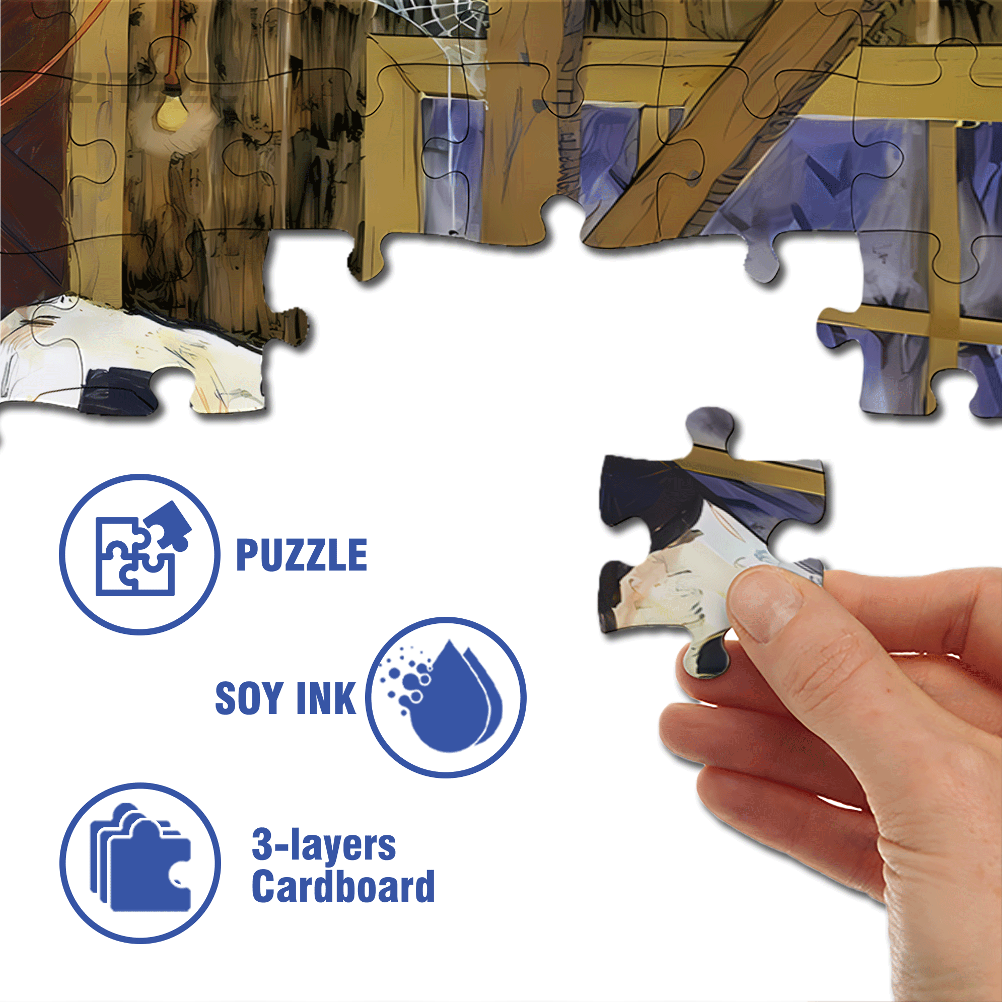 Milkmaids 500pcs/1000pcs Jigsaw Puzzle, Scratch-Resistant, Interactive Family Game & Brain-Boosting DIY Decor, Perfect for Halloween, Christmas & New Year Gifts, Family Puzzle Game