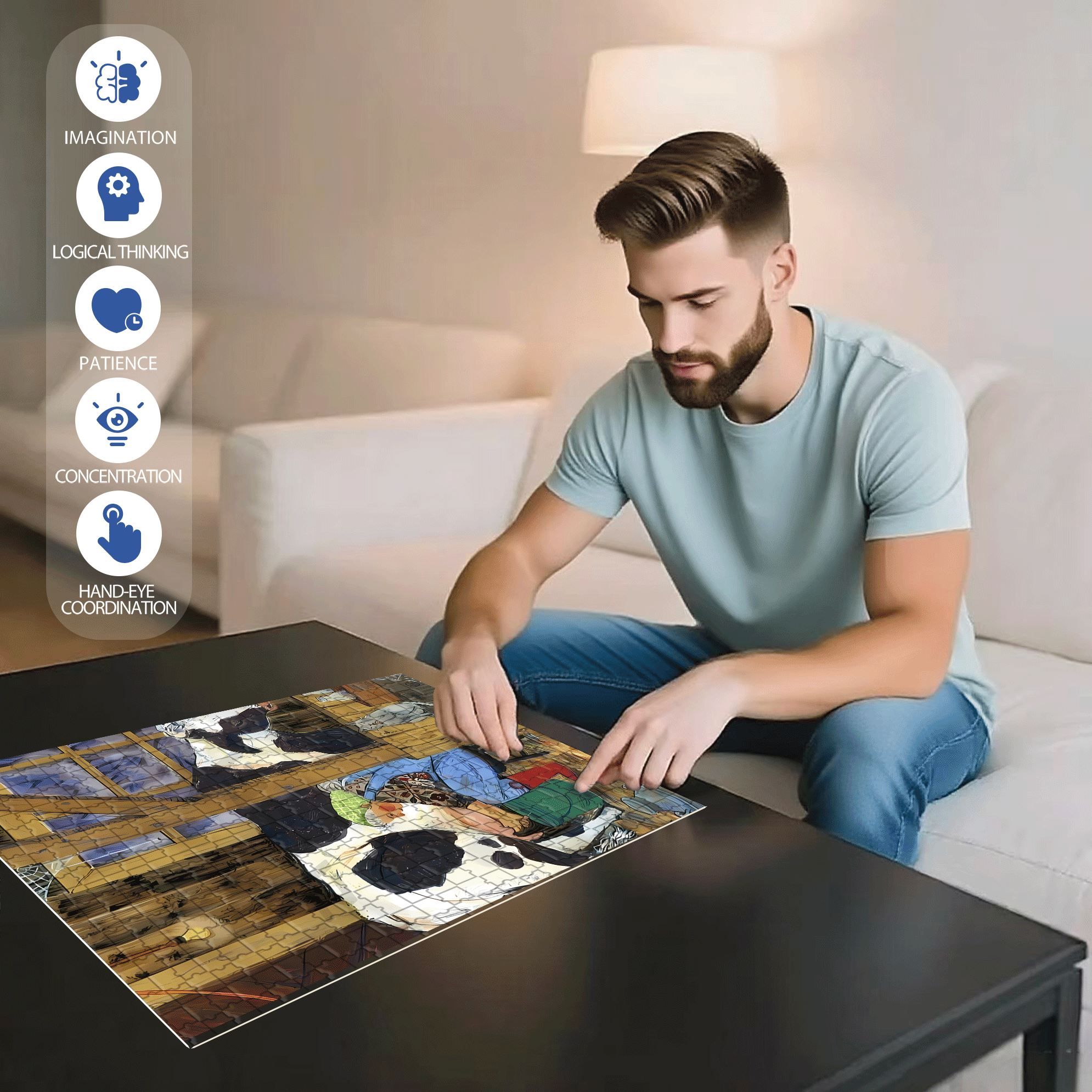 Milkmaids 500pcs/1000pcs Jigsaw Puzzle, Scratch-Resistant, Interactive Family Game & Brain-Boosting DIY Decor, Perfect for Halloween, Christmas & New Year Gifts, Family Puzzle Game