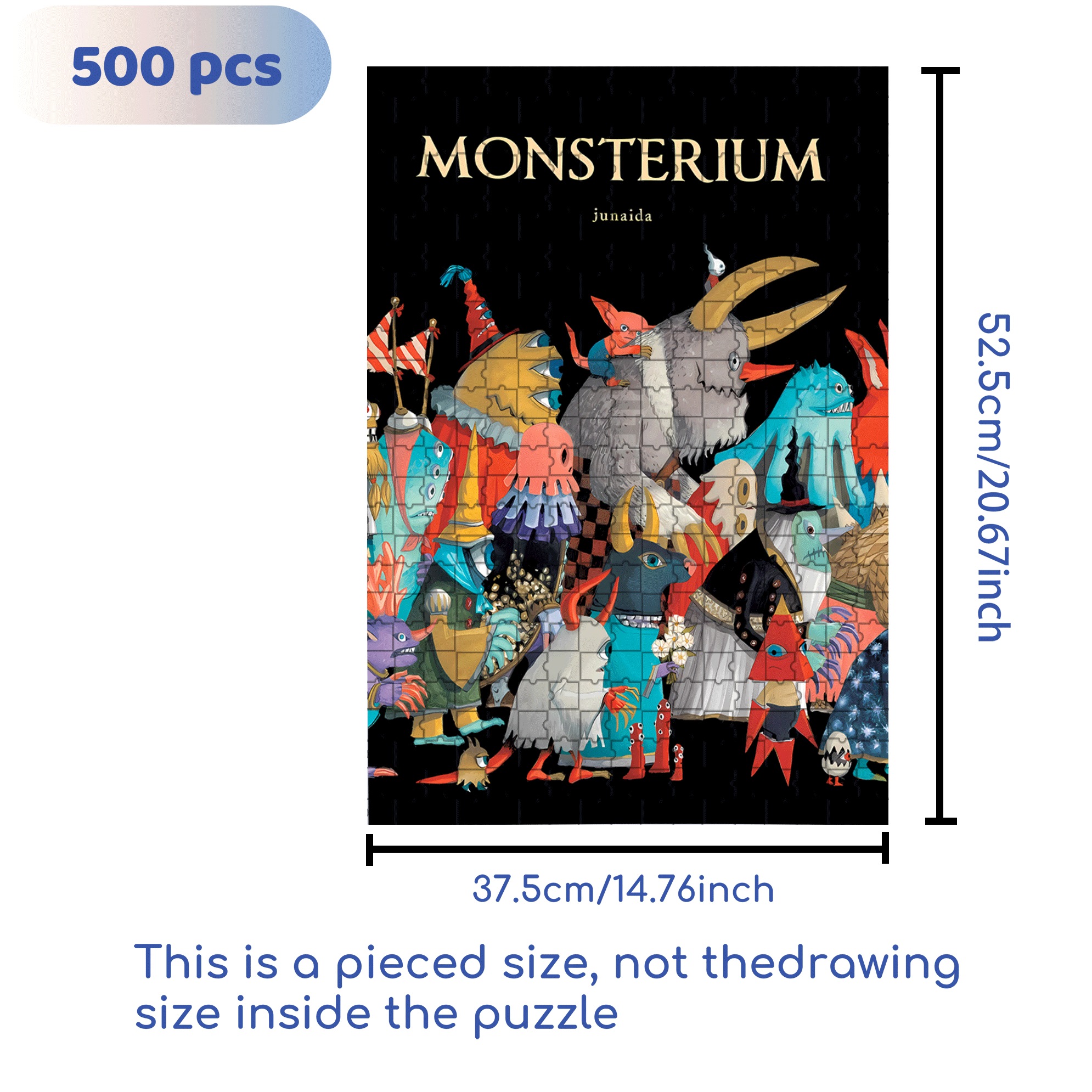 Monsterium 500pcs/1000pcs Jigsaw Puzzle, Scratch-Resistant, Interactive Family Game & Brain-Boosting DIY Decor, Perfect for Halloween, Christmas & New Year Gifts, Family Puzzle Game