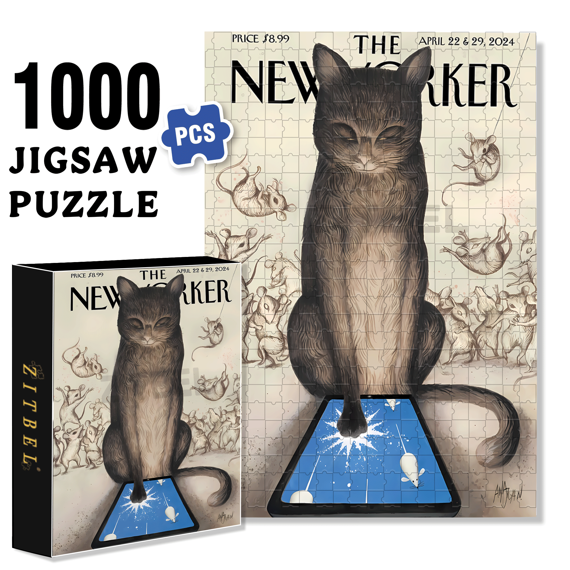 My Favorite Game 500pcs/1000pcs Jigsaw Puzzle, Scratch-Resistant, Interactive Family Game & Brain-Boosting DIY Decor, Perfect for Halloween, Christmas & New Year Gifts, Family Puzzle Game