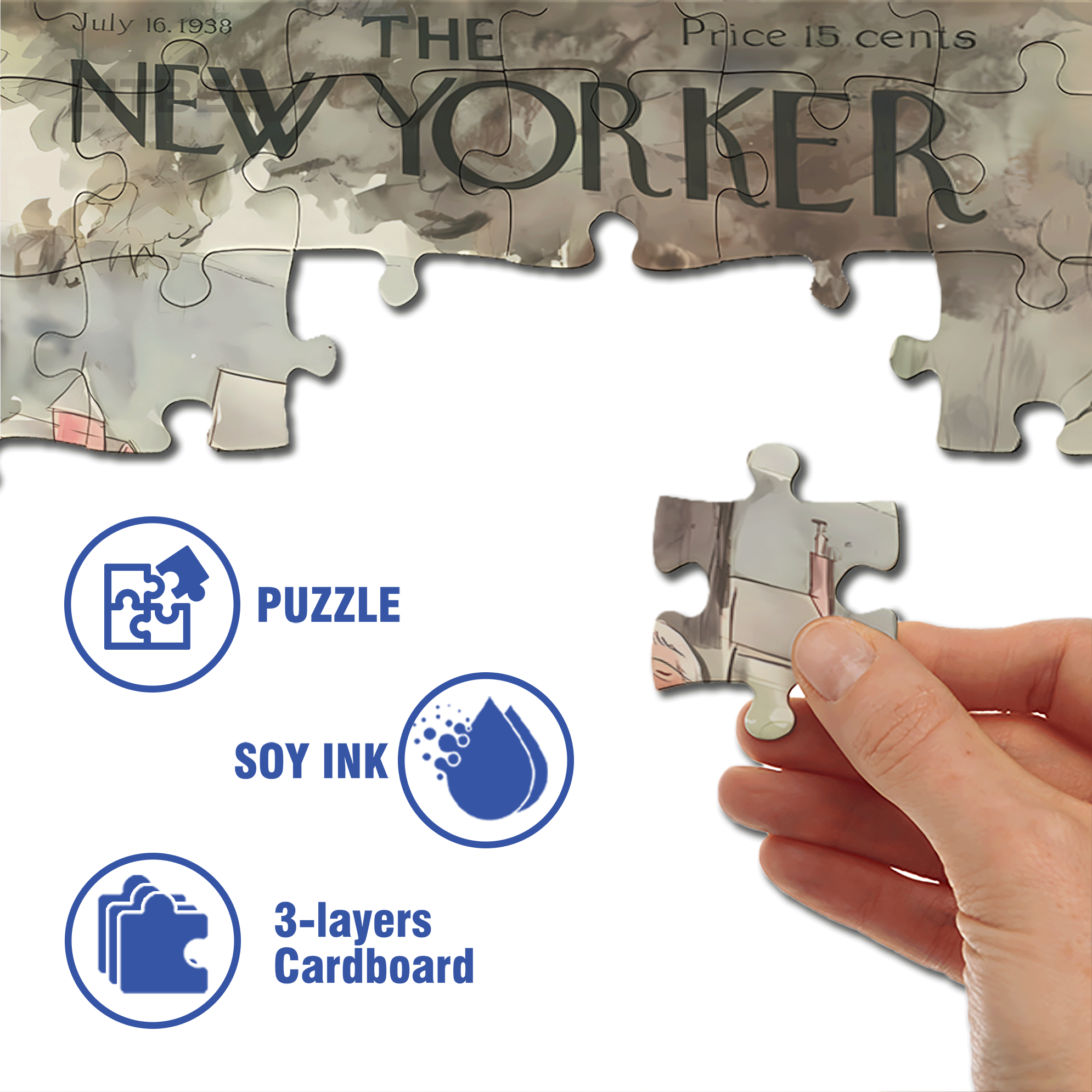 Opposite Direction 500pcs/1000pcs Jigsaw Puzzle, Scratch-Resistant, Interactive Family Game & Brain-Boosting DIY Decor, Perfect for Halloween, Christmas & New Year Gifts, Family Puzzle Game