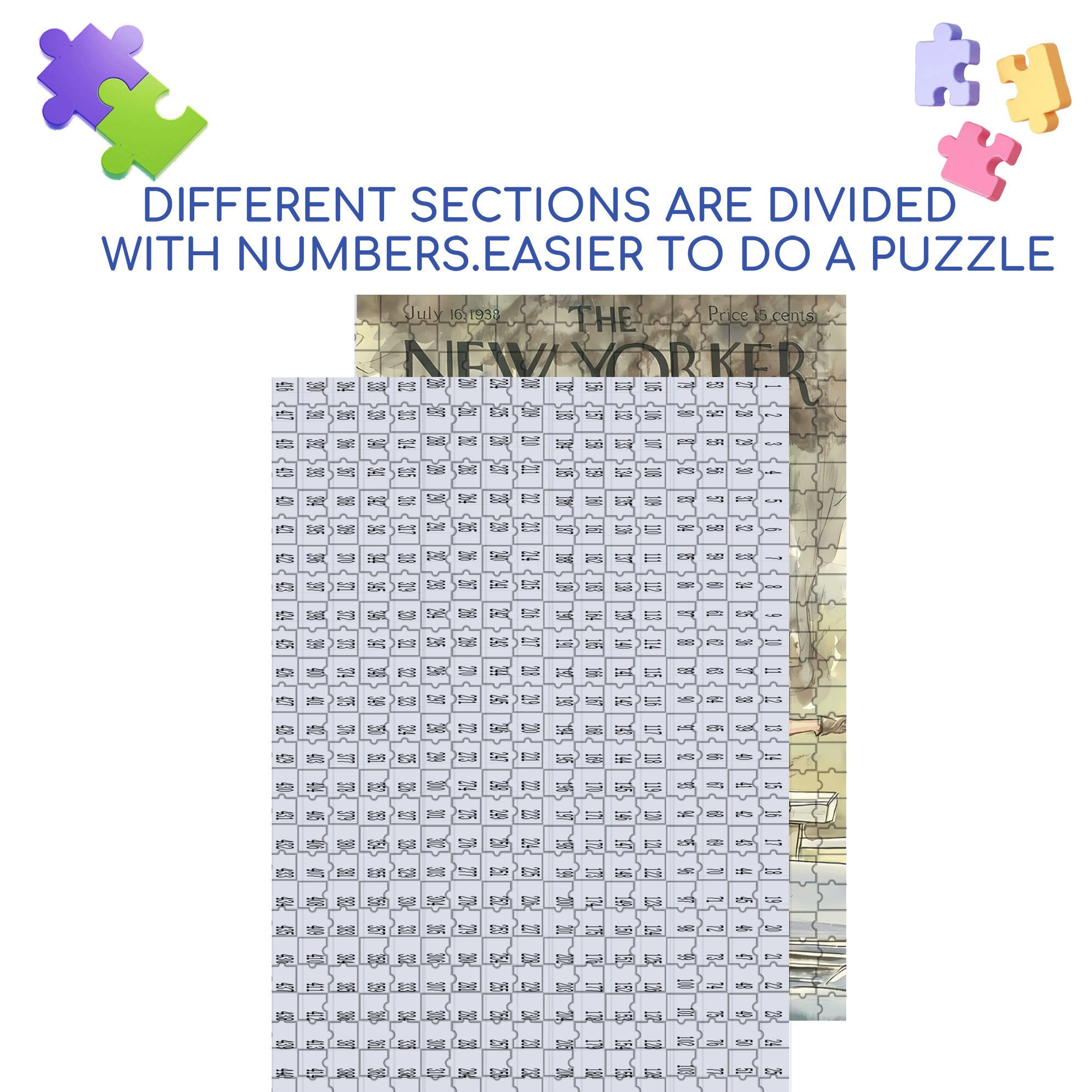 Opposite Direction 500pcs/1000pcs Jigsaw Puzzle, Scratch-Resistant, Interactive Family Game & Brain-Boosting DIY Decor, Perfect for Halloween, Christmas & New Year Gifts, Family Puzzle Game