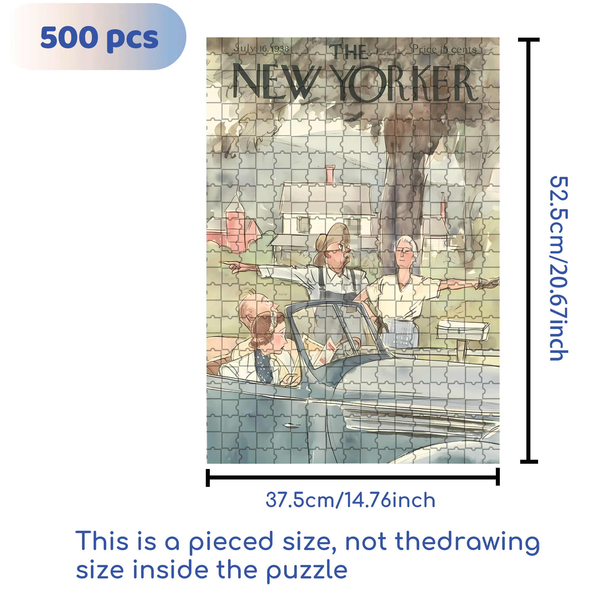 Opposite Direction 500pcs/1000pcs Jigsaw Puzzle, Scratch-Resistant, Interactive Family Game & Brain-Boosting DIY Decor, Perfect for Halloween, Christmas & New Year Gifts, Family Puzzle Game