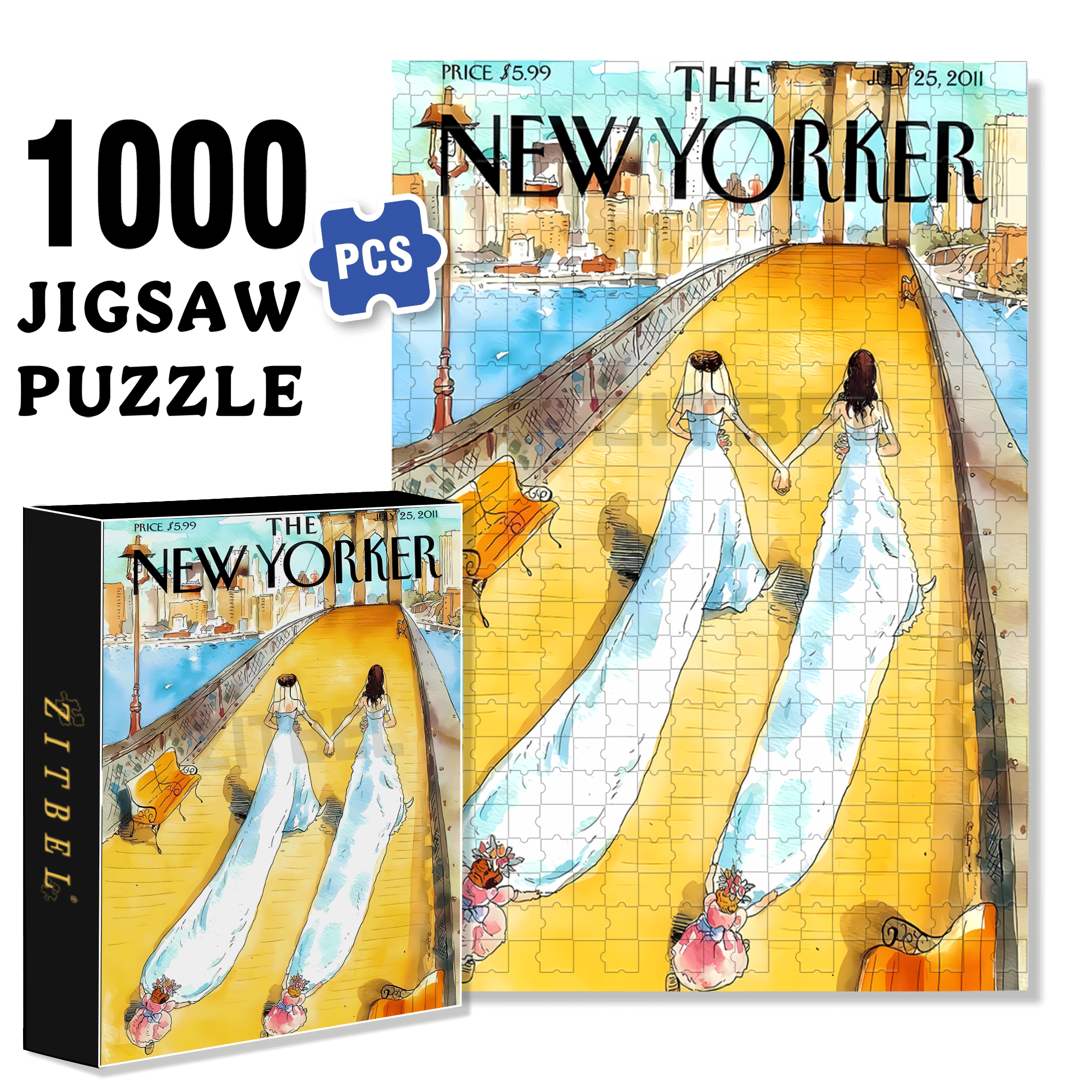 Our Big Day 500pcs/1000pcs Jigsaw Puzzle, Scratch-Resistant, Interactive Family Game & Brain-Boosting DIY Decor, Perfect for Halloween, Christmas & New Year Gifts, Family Puzzle Game