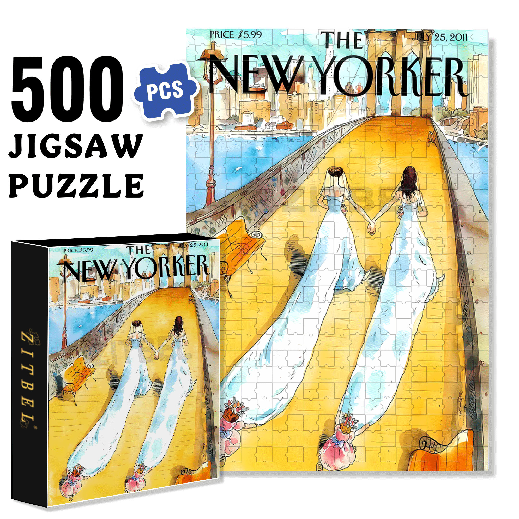 Our Big Day 500pcs/1000pcs Jigsaw Puzzle, Scratch-Resistant, Interactive Family Game & Brain-Boosting DIY Decor, Perfect for Halloween, Christmas & New Year Gifts, Family Puzzle Game
