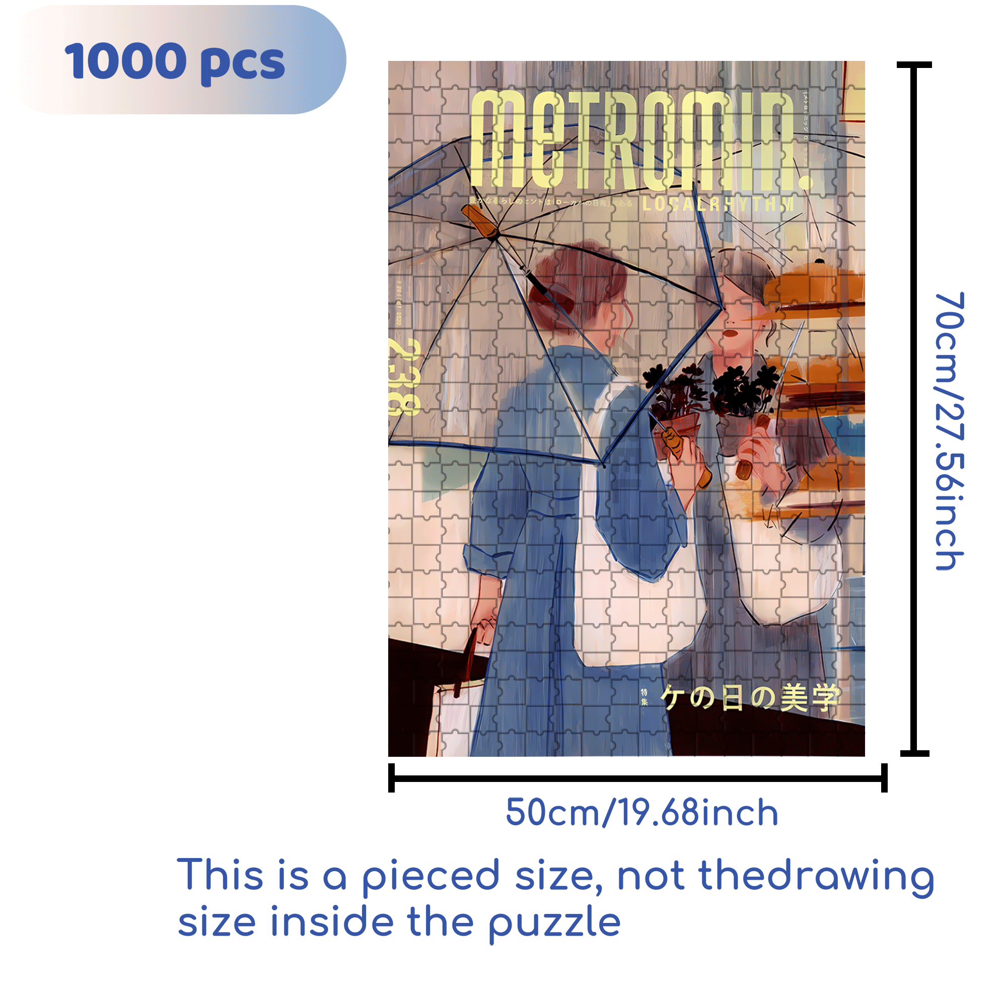 Reflection 2 500pcs/1000pcs Jigsaw Puzzle, Scratch-Resistant, Interactive Family Game & Brain-Boosting DIY Decor, Perfect for Halloween, Christmas & New Year Gifts, Family Puzzle Game