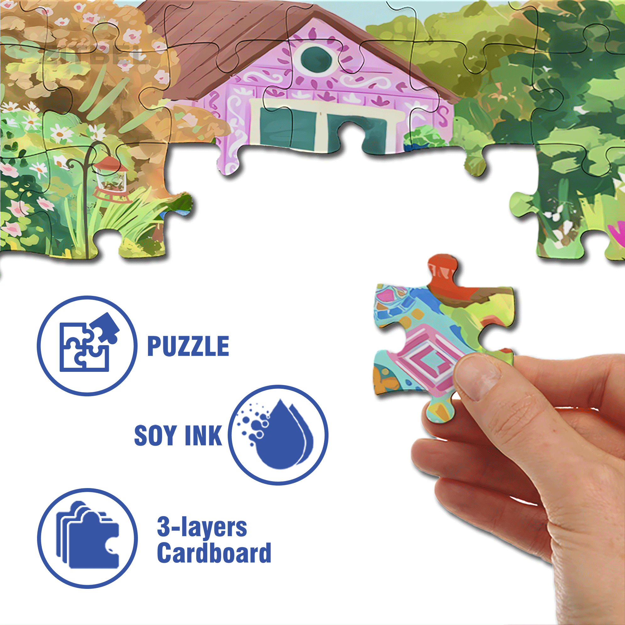 Retro Mosaic 500pcs/1000pcs Jigsaw Puzzle, Scratch-Resistant, Interactive Family Game & Brain-Boosting DIY Decor, Perfect for Halloween, Christmas & New Year Gifts, Family Puzzle Game