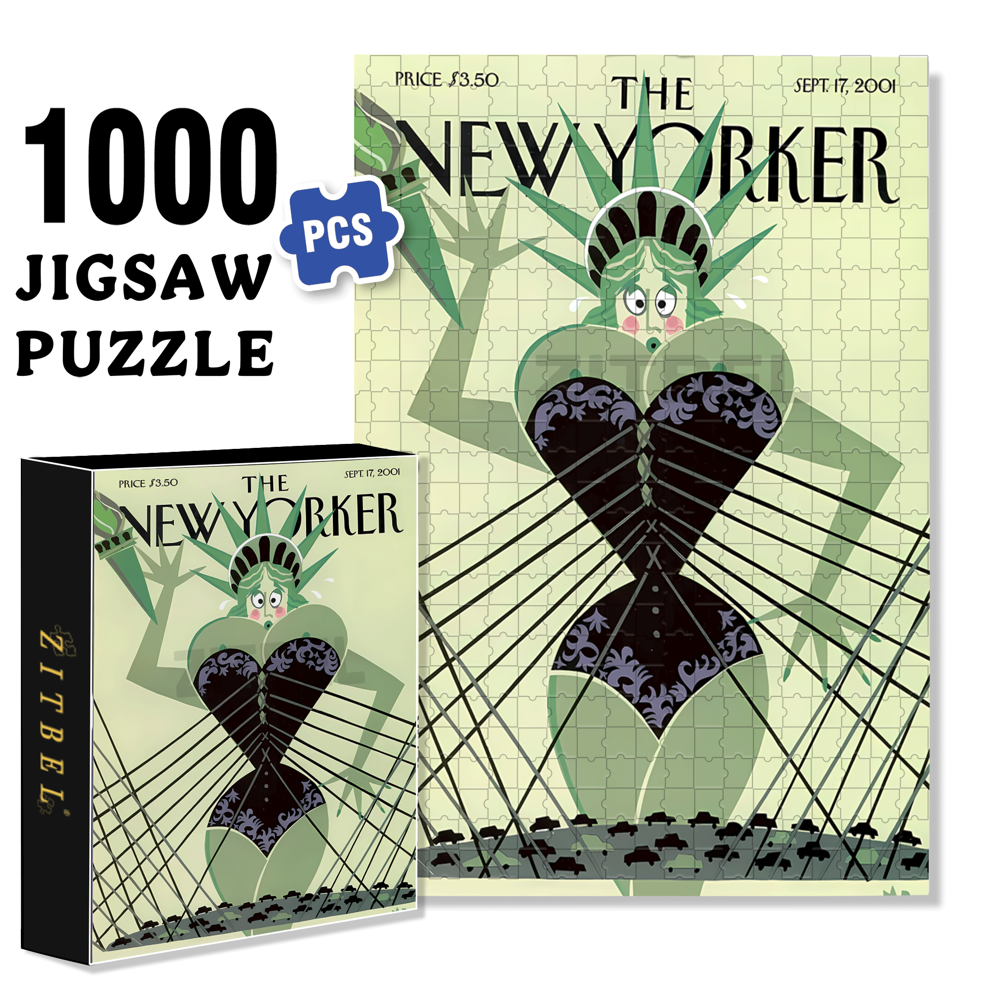 Shapewear 500pcs/1000pcs Jigsaw Puzzle, Scratch-Resistant, Interactive Family Game & Brain-Boosting DIY Decor, Perfect for Halloween, Christmas & New Year Gifts, Family Puzzle Game