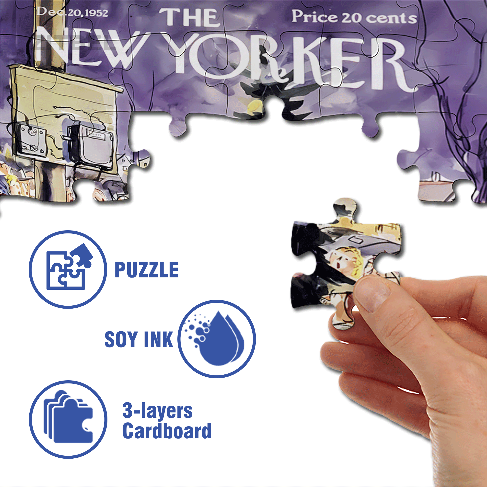 Slient Nigth 500pcs/1000pcs Jigsaw Puzzle, Scratch-Resistant, Interactive Family Game & Brain-Boosting DIY Decor, Perfect for Halloween, Christmas & New Year Gifts, Family Puzzle Game