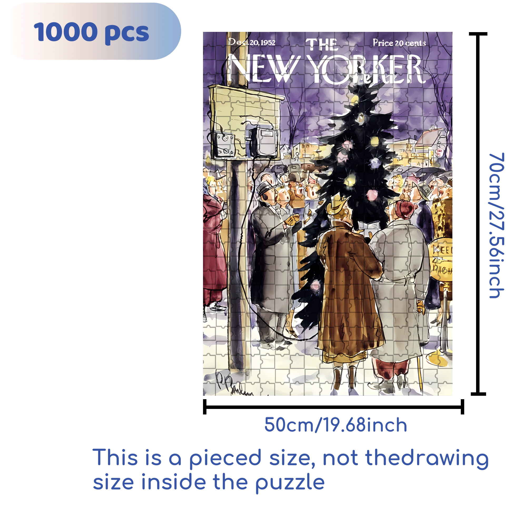 Slient Nigth 500pcs/1000pcs Jigsaw Puzzle, Scratch-Resistant, Interactive Family Game & Brain-Boosting DIY Decor, Perfect for Halloween, Christmas & New Year Gifts, Family Puzzle Game
