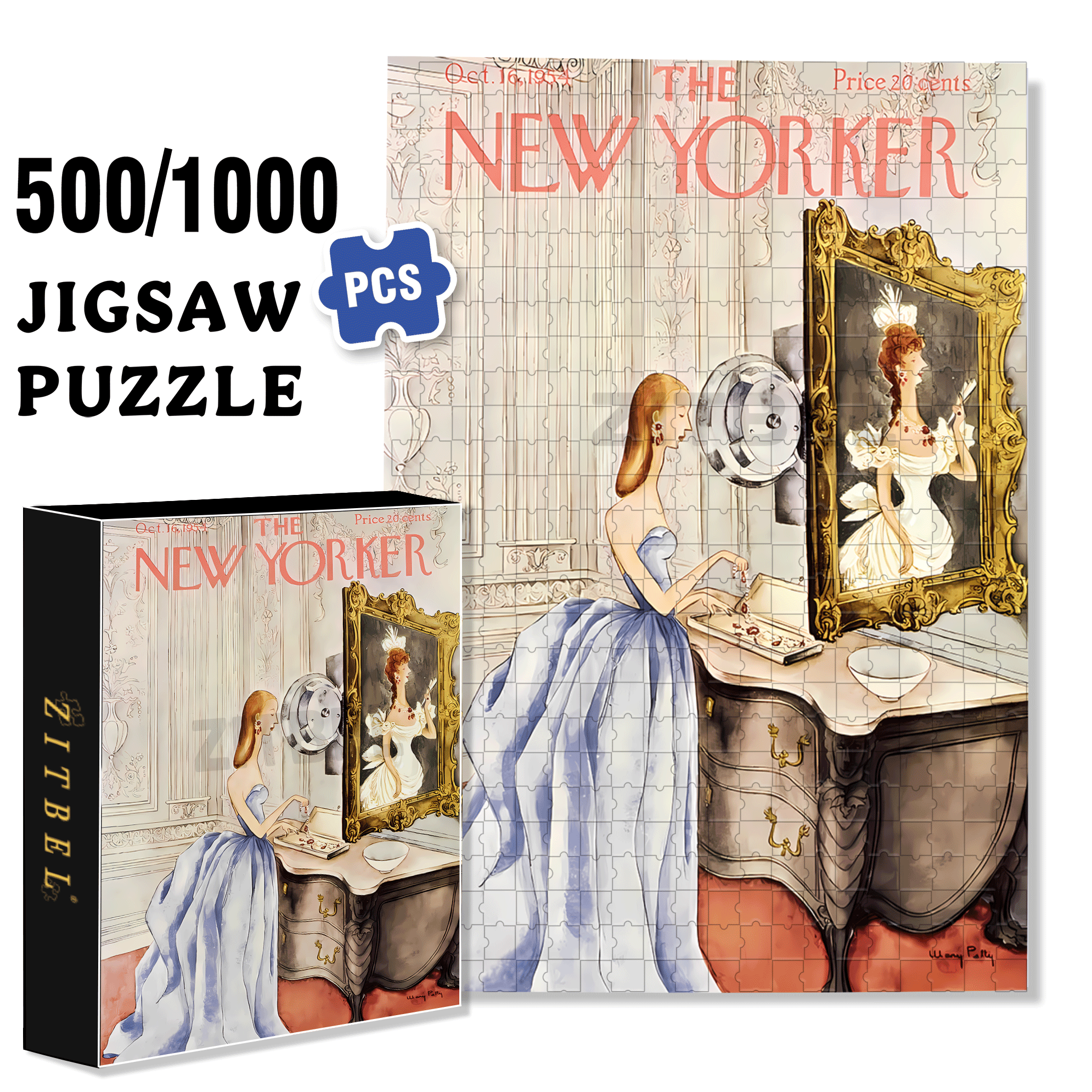 Strongbox 500pcs/1000pcs Jigsaw Puzzle, Scratch-Resistant, Interactive Family Game & Brain-Boosting DIY Decor, Perfect for Halloween, Christmas & New Year Gifts, Family Puzzle Game