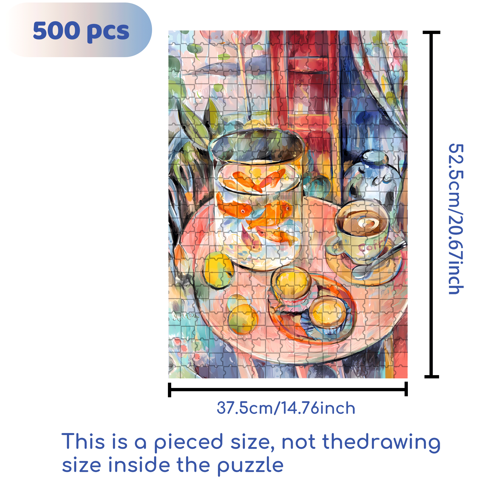 Tarts And Cakes 500pcs/1000pcs Jigsaw Puzzle, Scratch-Resistant, Interactive Family Game & Brain-Boosting DIY Decor, Perfect for Halloween, Christmas & New Year Gifts, Family Puzzle Game