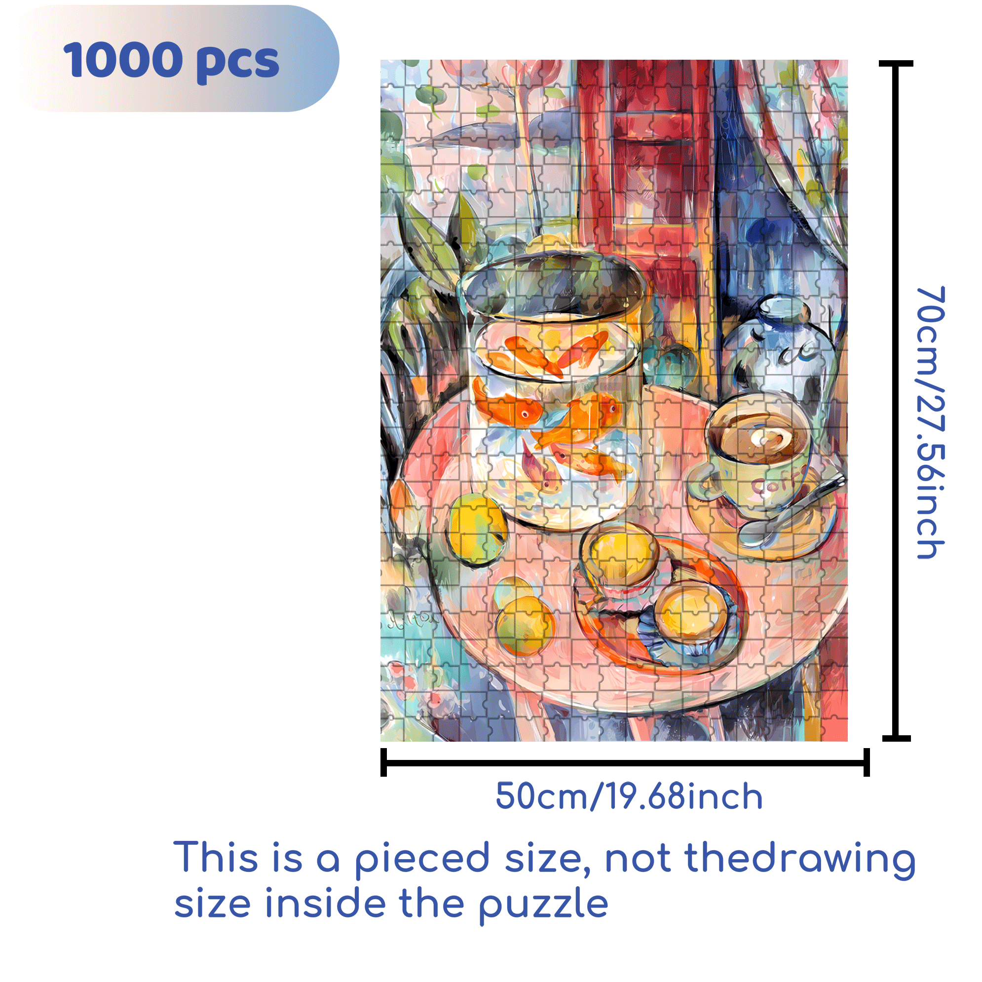 Tarts And Cakes 500pcs/1000pcs Jigsaw Puzzle, Scratch-Resistant, Interactive Family Game & Brain-Boosting DIY Decor, Perfect for Halloween, Christmas & New Year Gifts, Family Puzzle Game