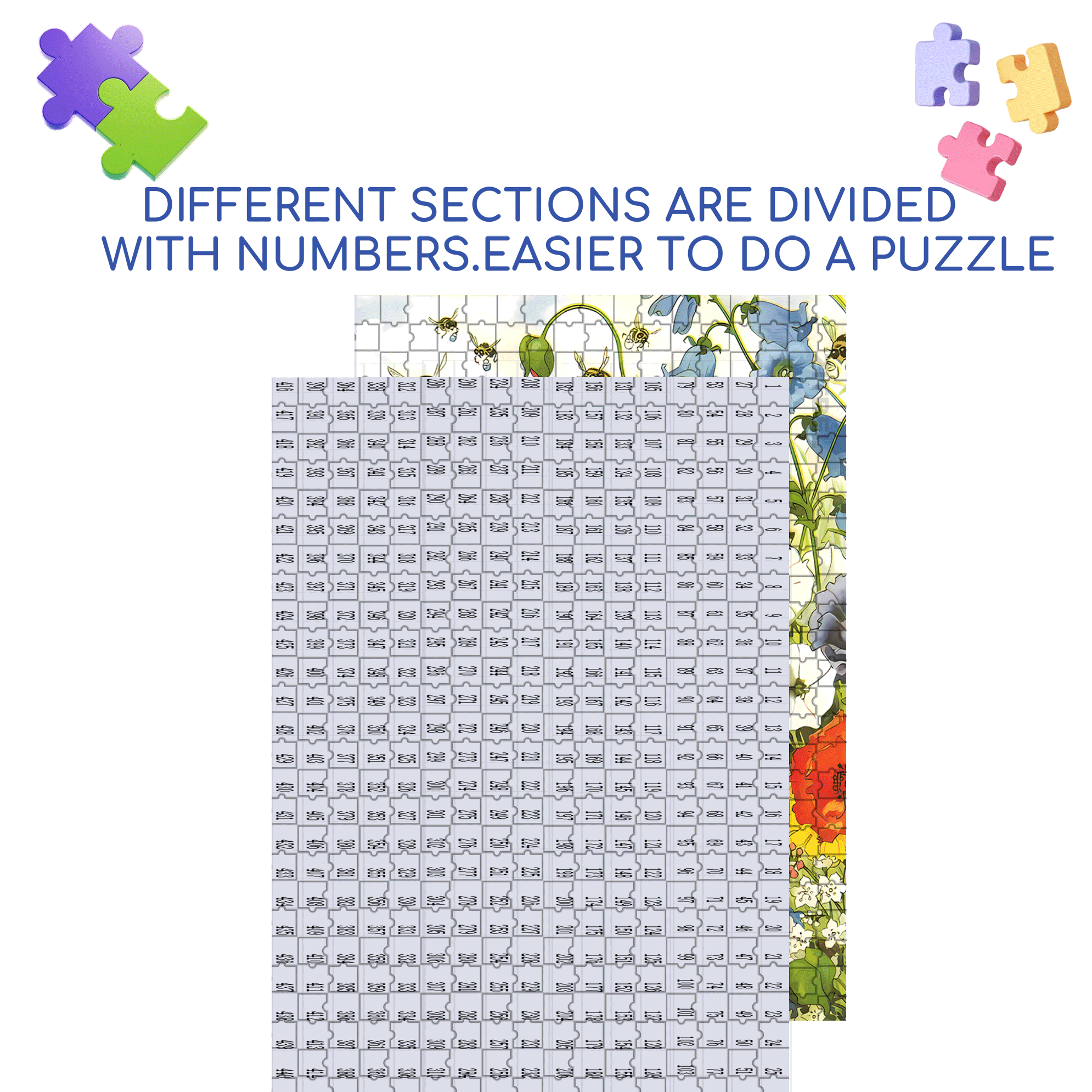 The Bees Are At Work 500pcs/1000pcs Jigsaw Puzzle, Scratch-Resistant, Interactive Family Game & Brain-Boosting DIY Decor, Perfect for Halloween, Christmas & New Year Gifts, Family Puzzle Game