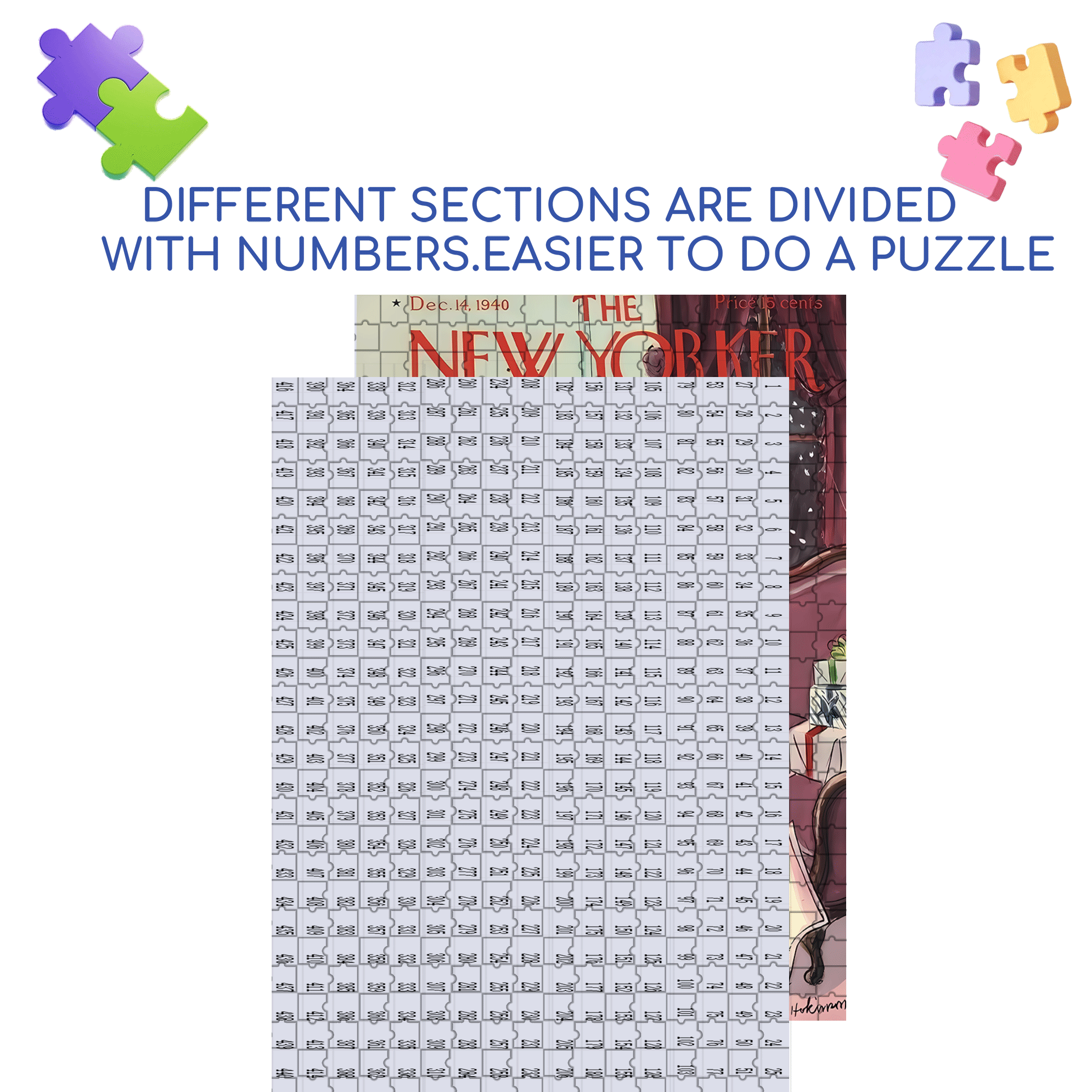 Tie A Bow 500pcs/1000pcs Jigsaw Puzzle, Scratch-Resistant, Interactive Family Game & Brain-Boosting DIY Decor, Perfect for Halloween, Christmas & New Year Gifts, Family Puzzle Game