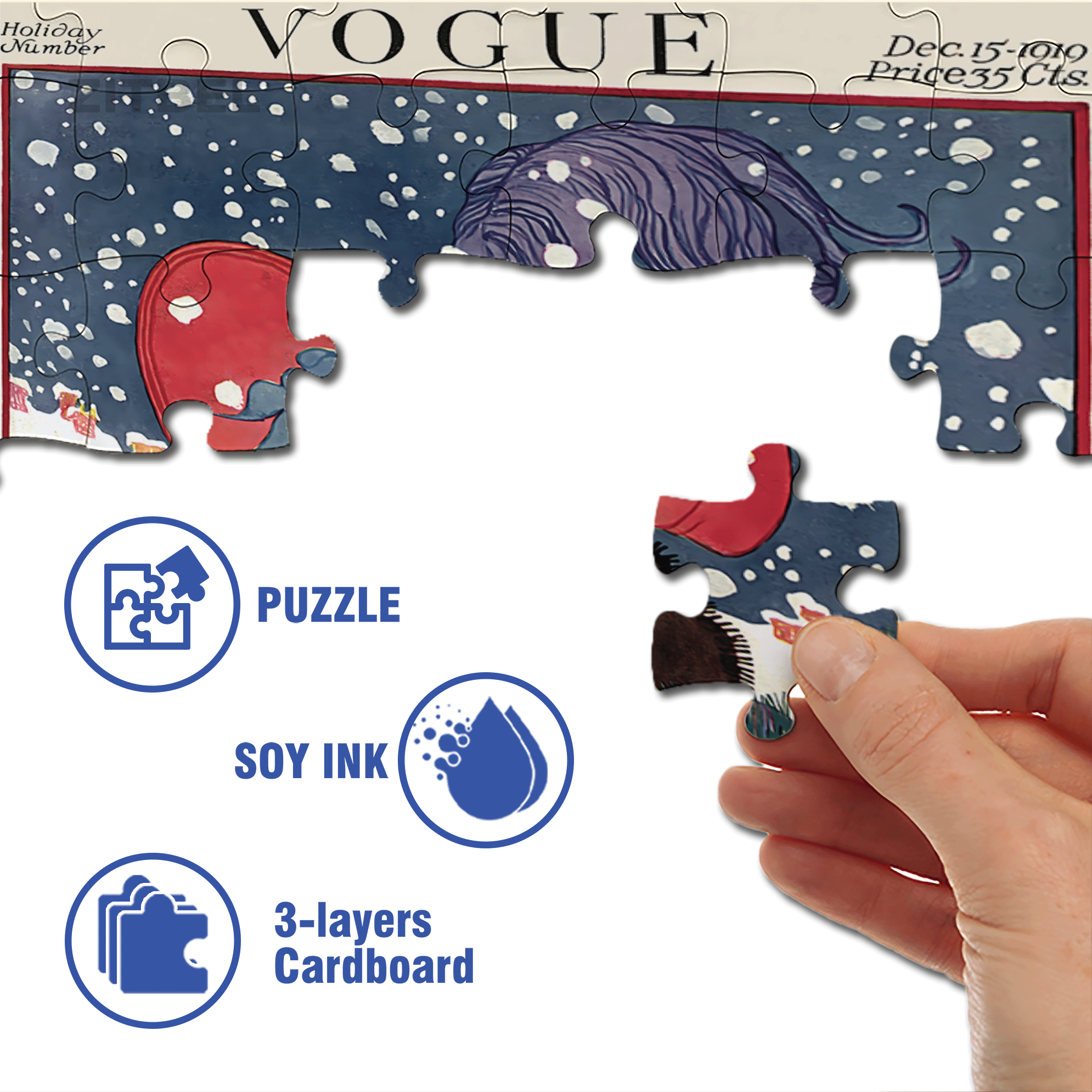 Winter Wonders 500pcs/1000pcs Jigsaw Puzzle, Scratch-Resistant, Interactive Family Game & Brain-Boosting DIY Decor, Perfect for Halloween, Christmas & New Year Gifts, Family Puzzle Game