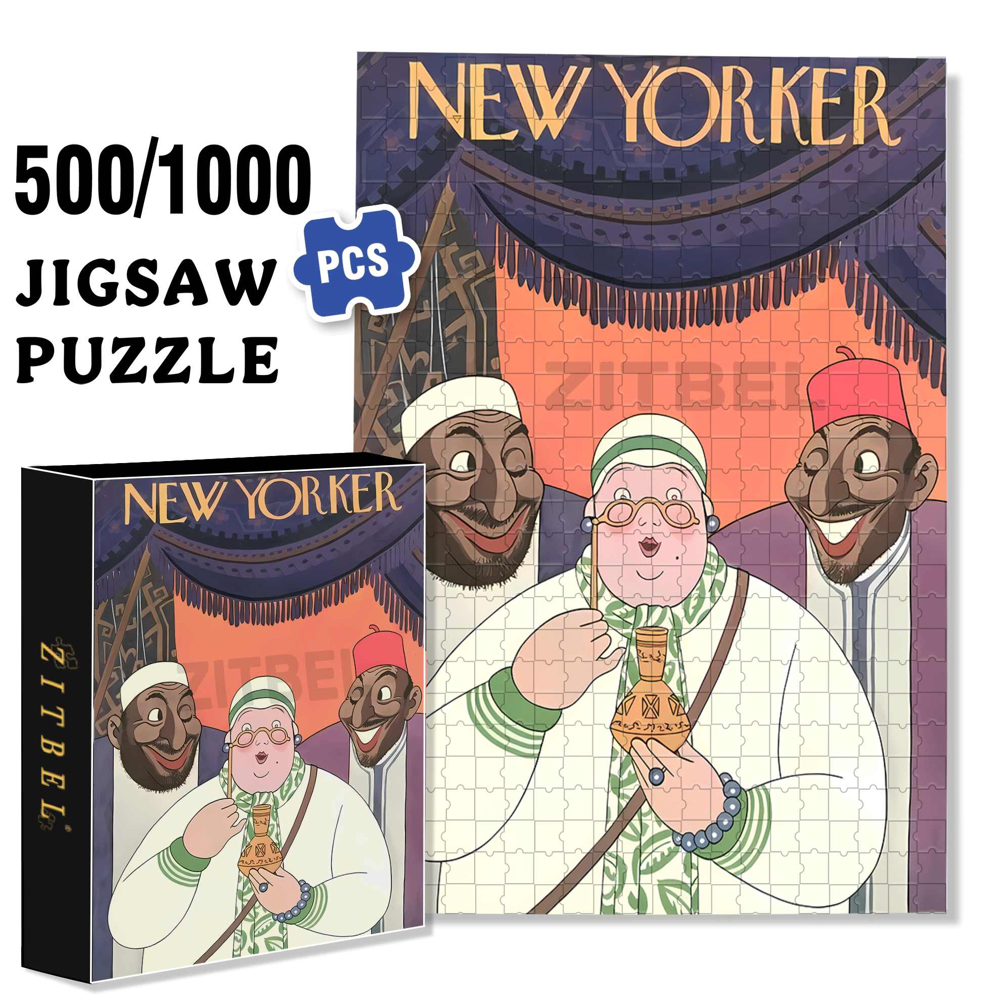 Wow 500pcs/1000pcs Jigsaw Puzzle, Scratch-Resistant, Interactive Family Game & Brain-Boosting DIY Decor, Perfect for Halloween, Christmas & New Year Gifts, Family Puzzle Game