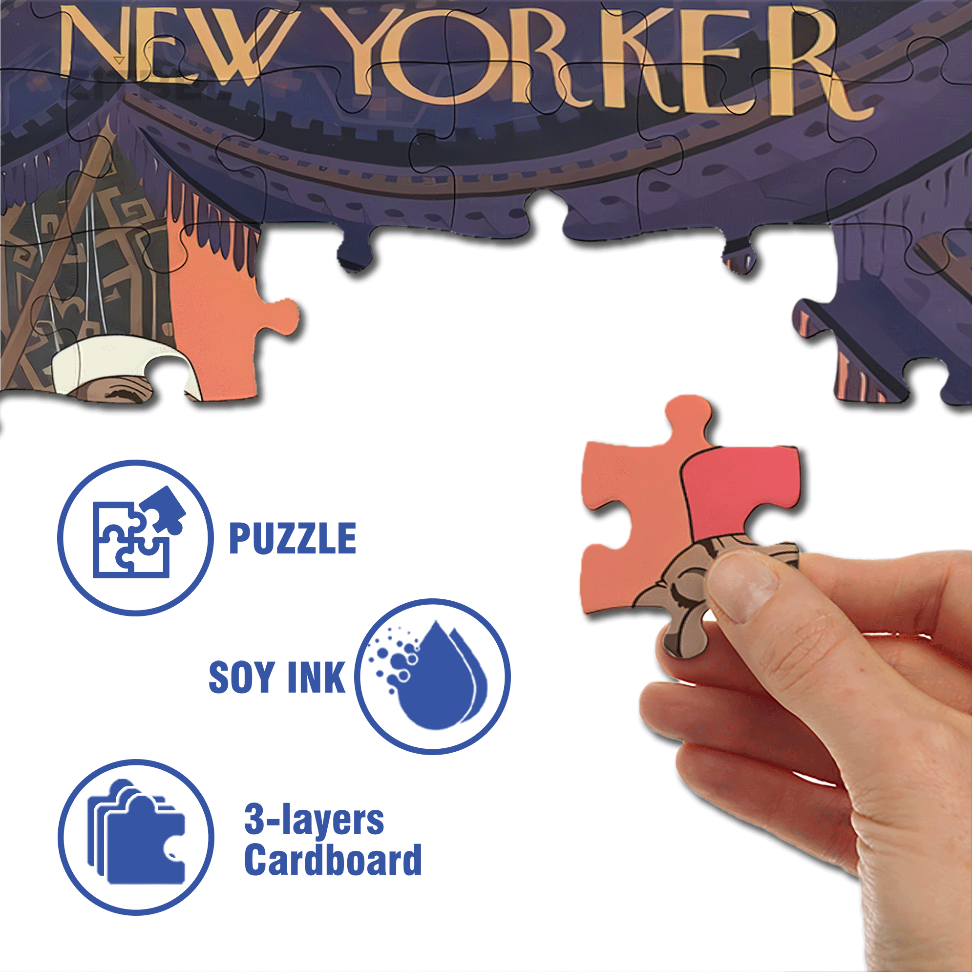 Wow 500pcs/1000pcs Jigsaw Puzzle, Scratch-Resistant, Interactive Family Game & Brain-Boosting DIY Decor, Perfect for Halloween, Christmas & New Year Gifts, Family Puzzle Game