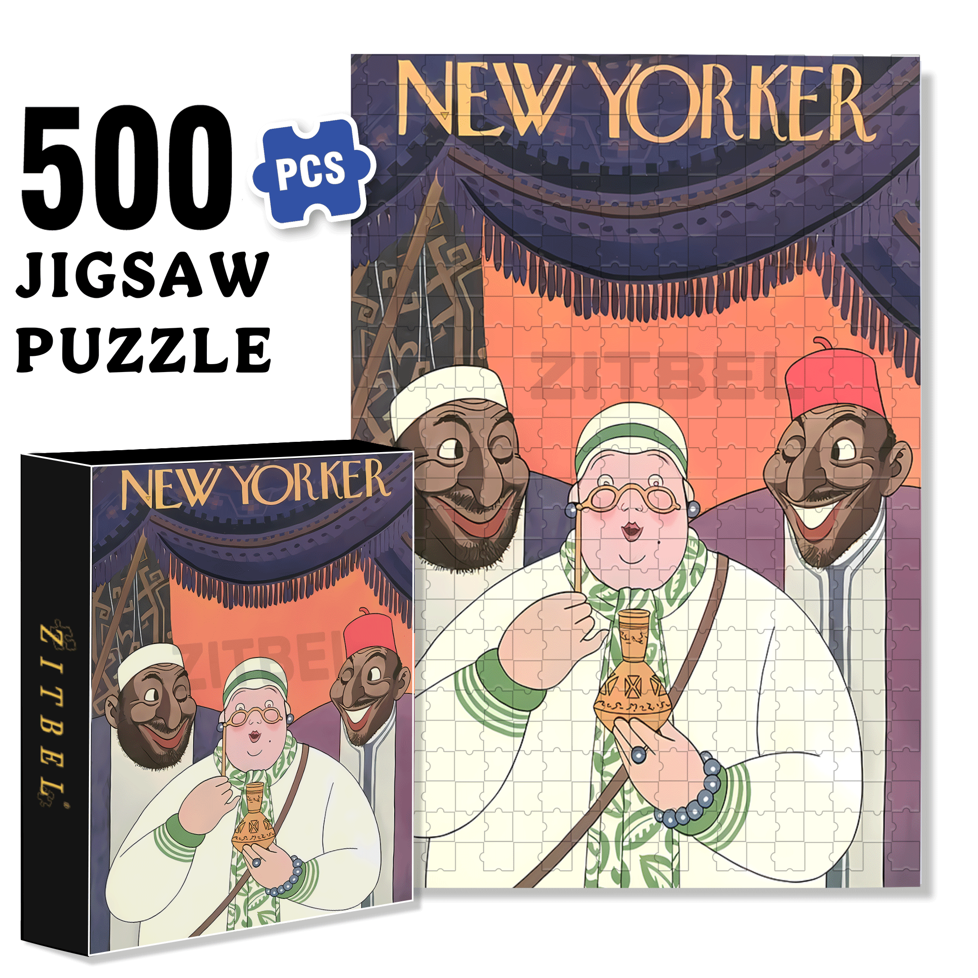 Wow 500pcs/1000pcs Jigsaw Puzzle, Scratch-Resistant, Interactive Family Game & Brain-Boosting DIY Decor, Perfect for Halloween, Christmas & New Year Gifts, Family Puzzle Game