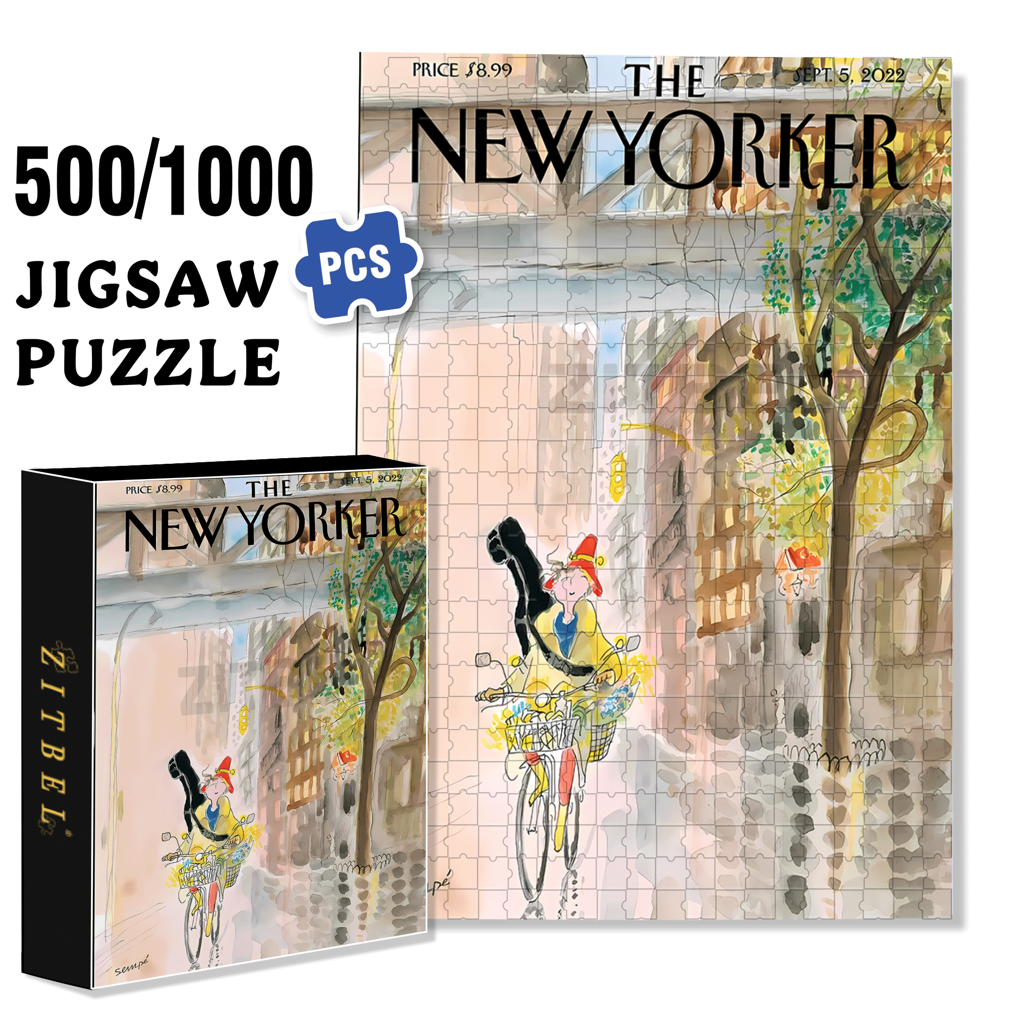 A Pleasant Mood 500pcs/1000pcs Jigsaw Puzzle, Scratch-Resistant, Interactive Family Game & Brain-Boosting DIY Decor, Perfect for Halloween, Christmas & New Year Gifts, Family Puzzle Game