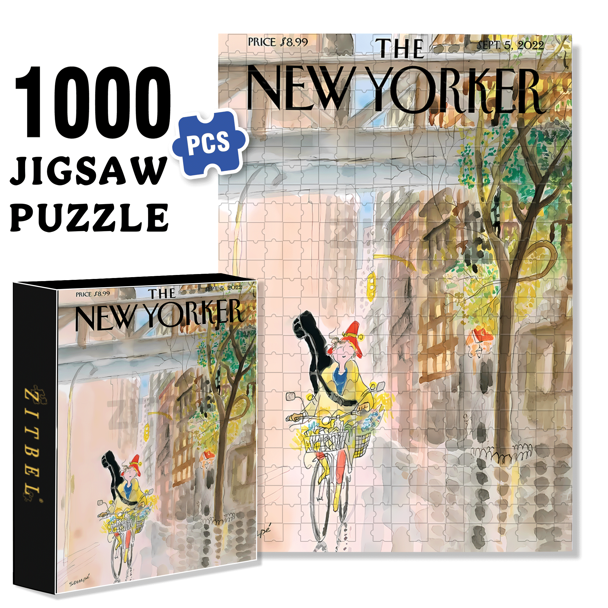 A Pleasant Mood 500pcs/1000pcs Jigsaw Puzzle, Scratch-Resistant, Interactive Family Game & Brain-Boosting DIY Decor, Perfect for Halloween, Christmas & New Year Gifts, Family Puzzle Game