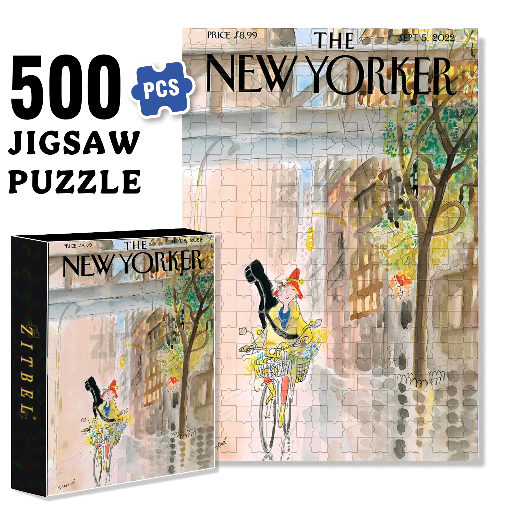 A Pleasant Mood 500pcs/1000pcs Jigsaw Puzzle, Scratch-Resistant, Interactive Family Game & Brain-Boosting DIY Decor, Perfect for Halloween, Christmas & New Year Gifts, Family Puzzle Game