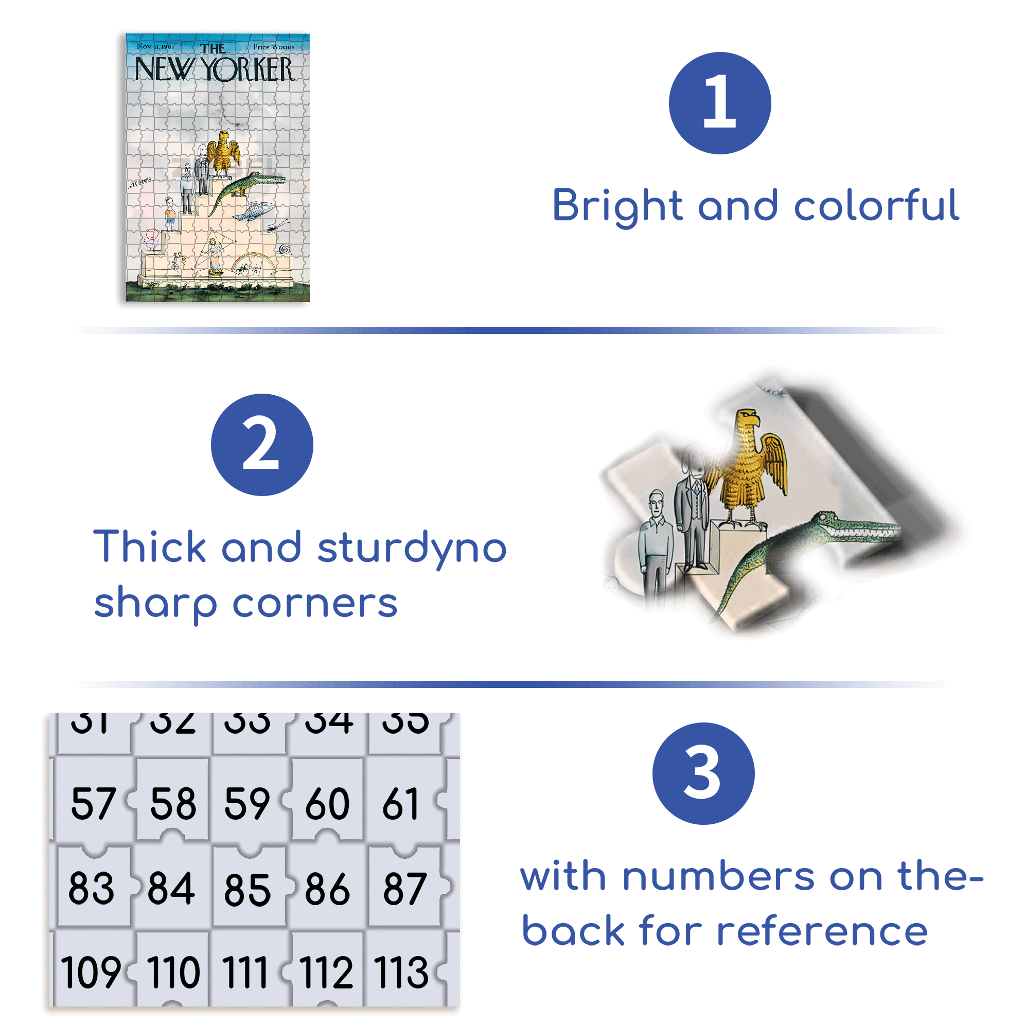 At The Top Is An Eagle 500pcs/1000pcs Jigsaw Puzzle, Scratch-Resistant, Interactive Family Game & Brain-Boosting DIY Decor, Perfect for Halloween, Christmas & New Year Gifts, Family Puzzle Game