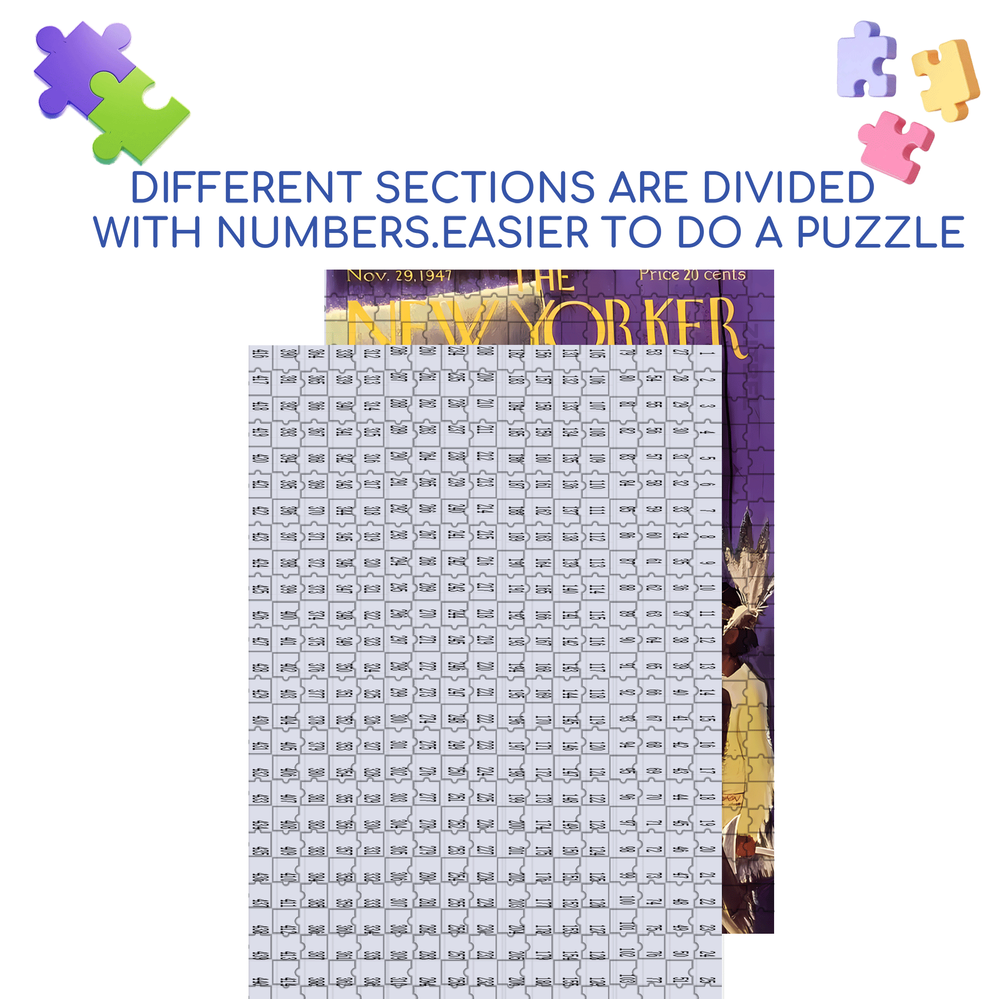 Backend 500pcs/1000pcs Jigsaw Puzzle, Scratch-Resistant, Interactive Family Game & Brain-Boosting DIY Decor, Perfect for Halloween, Christmas & New Year Gifts, Family Puzzle Game