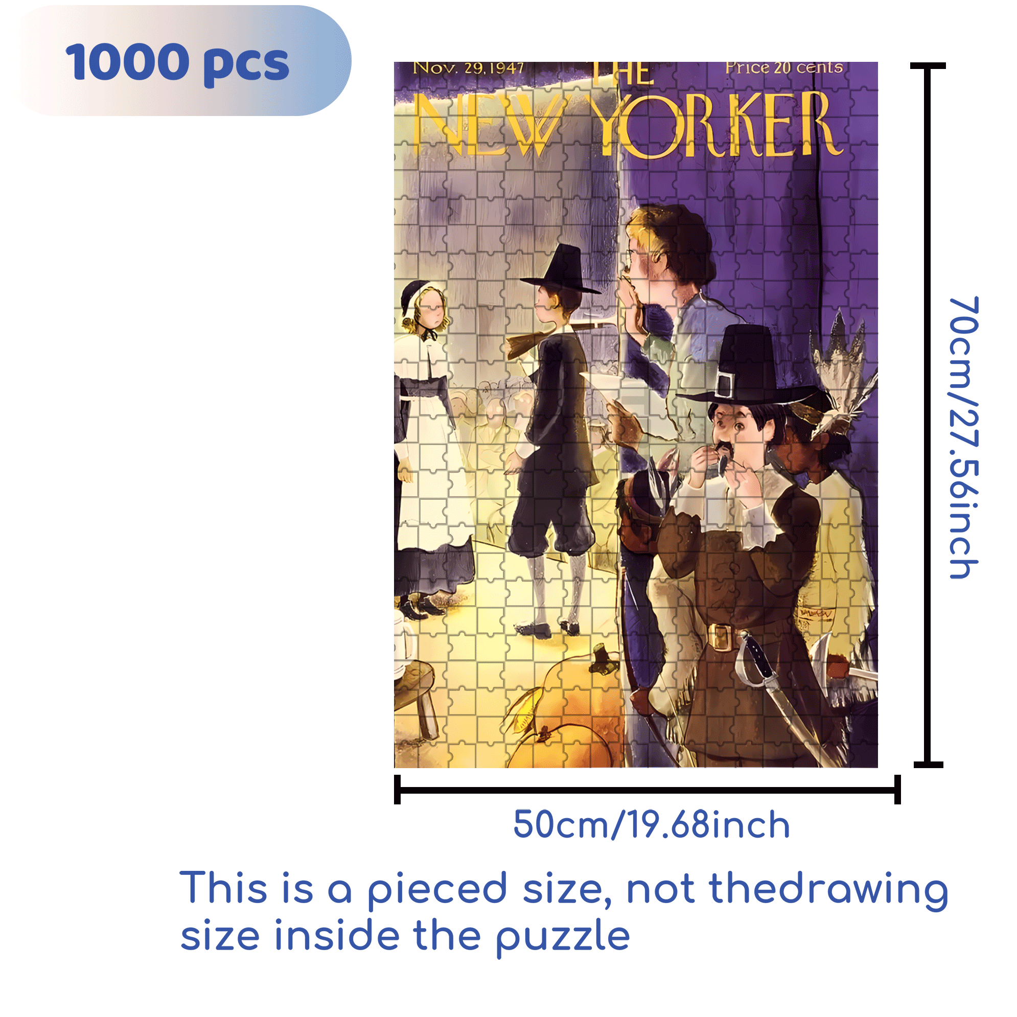 Backend 500pcs/1000pcs Jigsaw Puzzle, Scratch-Resistant, Interactive Family Game & Brain-Boosting DIY Decor, Perfect for Halloween, Christmas & New Year Gifts, Family Puzzle Game