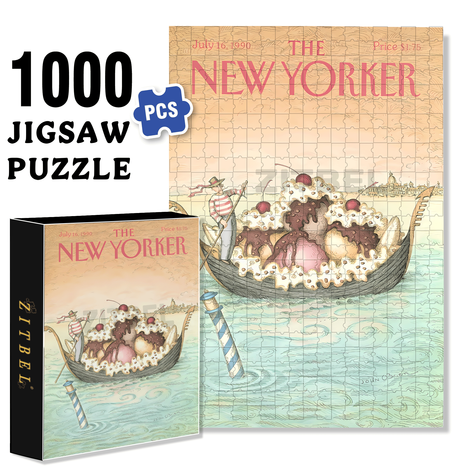 Banana Boat 500pcs/1000pcs Jigsaw Puzzle, Scratch-Resistant, Interactive Family Game & Brain-Boosting DIY Decor, Perfect for Halloween, Christmas & New Year Gifts, Family Puzzle Game