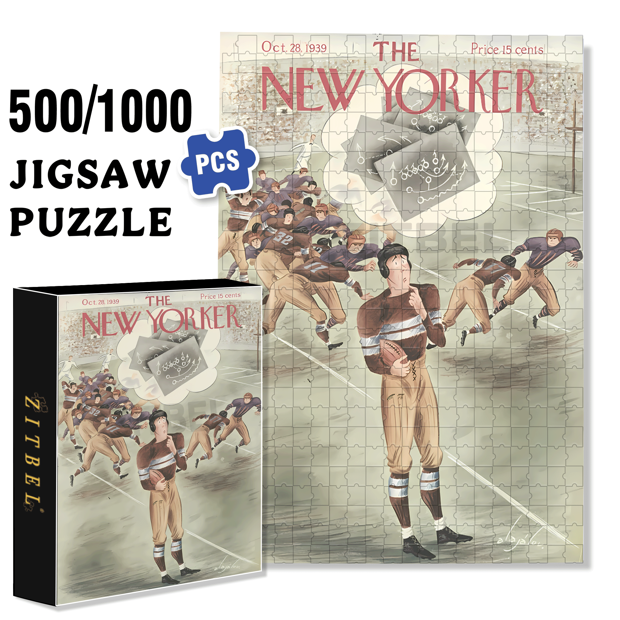 Bewilderment 500pcs/1000pcs Jigsaw Puzzle, Scratch-Resistant, Interactive Family Game & Brain-Boosting DIY Decor, Perfect for Halloween, Christmas & New Year Gifts, Family Puzzle Game