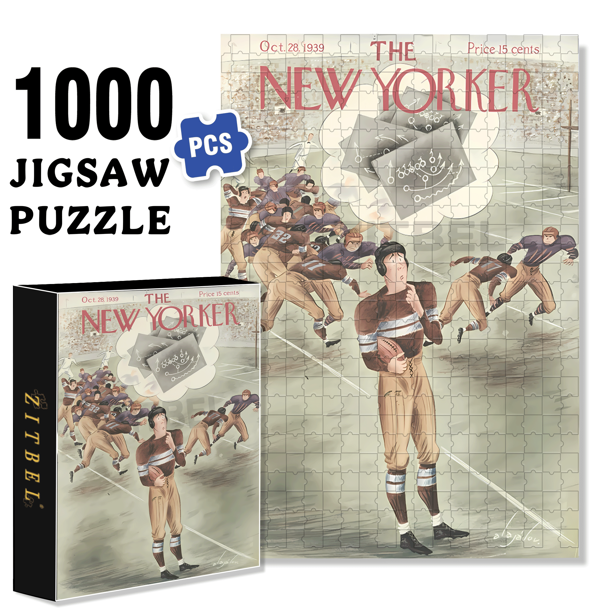 Bewilderment 500pcs/1000pcs Jigsaw Puzzle, Scratch-Resistant, Interactive Family Game & Brain-Boosting DIY Decor, Perfect for Halloween, Christmas & New Year Gifts, Family Puzzle Game