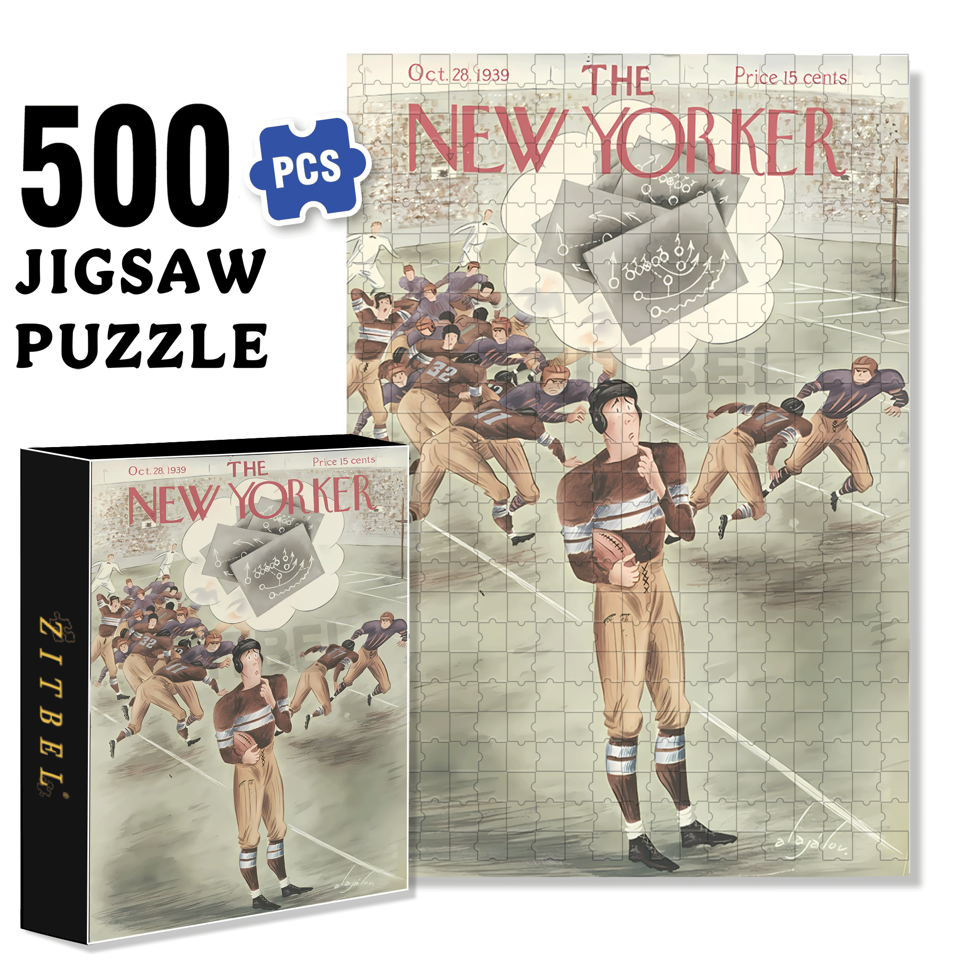 Bewilderment 500pcs/1000pcs Jigsaw Puzzle, Scratch-Resistant, Interactive Family Game & Brain-Boosting DIY Decor, Perfect for Halloween, Christmas & New Year Gifts, Family Puzzle Game