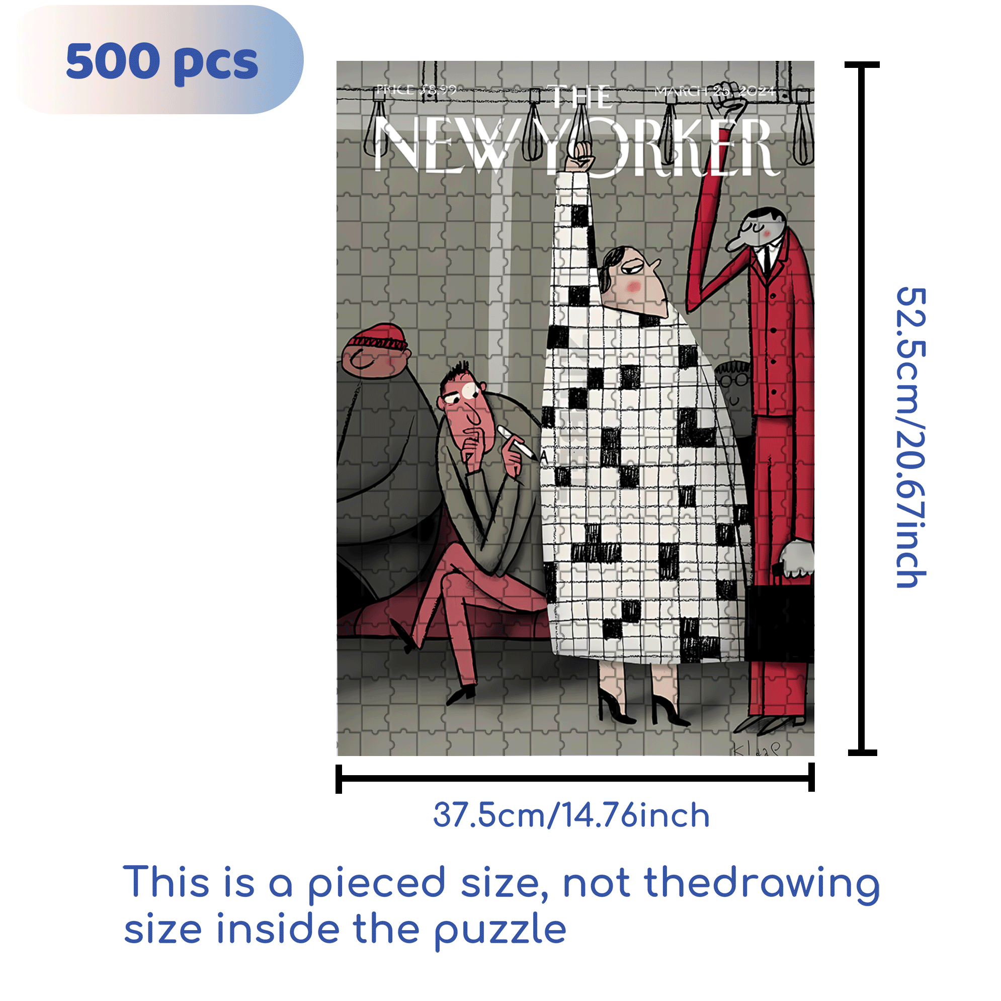 Black And White Checkered 500pcs/1000pcs Jigsaw Puzzle, Scratch-Resistant, Interactive Family Game & Brain-Boosting DIY Decor, Perfect for Halloween, Christmas & New Year Gifts, Family Puzzle Game