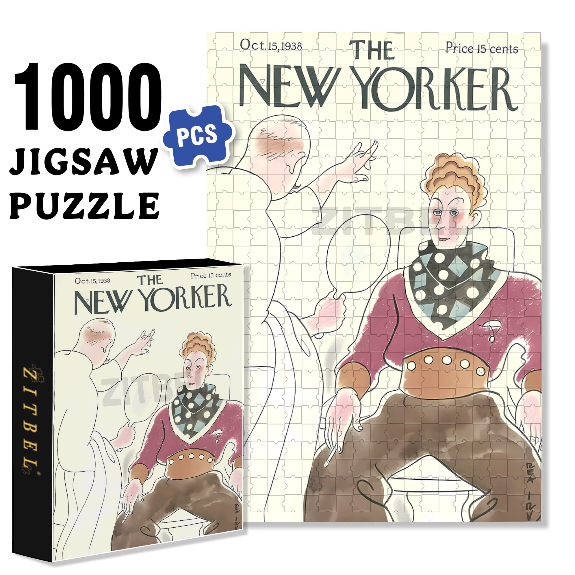 Bravo!!! 500pcs/1000pcs Jigsaw Puzzle, Scratch-Resistant, Interactive Family Game & Brain-Boosting DIY Decor, Perfect for Halloween, Christmas & New Year Gifts, Family Puzzle Game