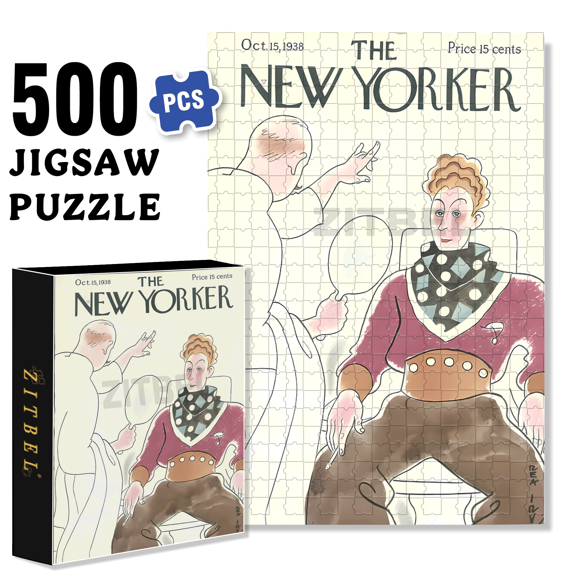 Bravo!!! 500pcs/1000pcs Jigsaw Puzzle, Scratch-Resistant, Interactive Family Game & Brain-Boosting DIY Decor, Perfect for Halloween, Christmas & New Year Gifts, Family Puzzle Game