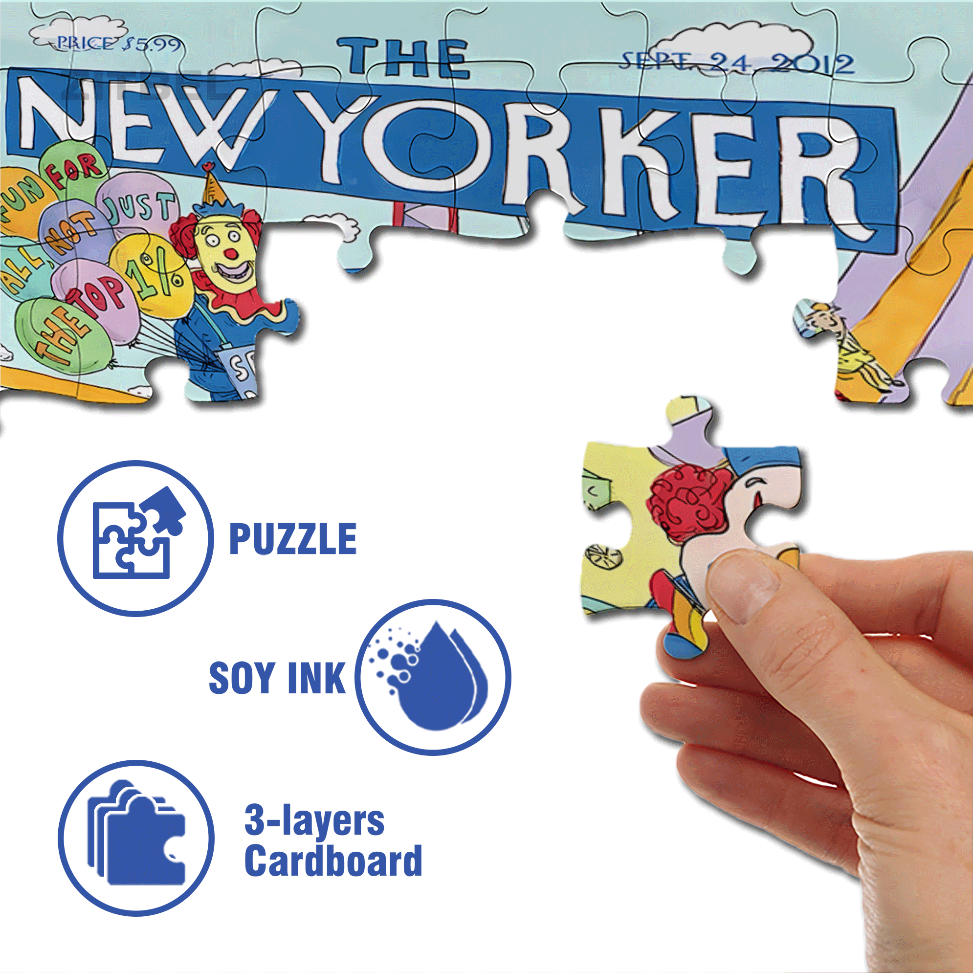 Bring In The Clowns 500pcs/1000pcs Jigsaw Puzzle, Scratch-Resistant, Interactive Family Game & Brain-Boosting DIY Decor, Perfect for Halloween, Christmas & New Year Gifts, Family Puzzle Game