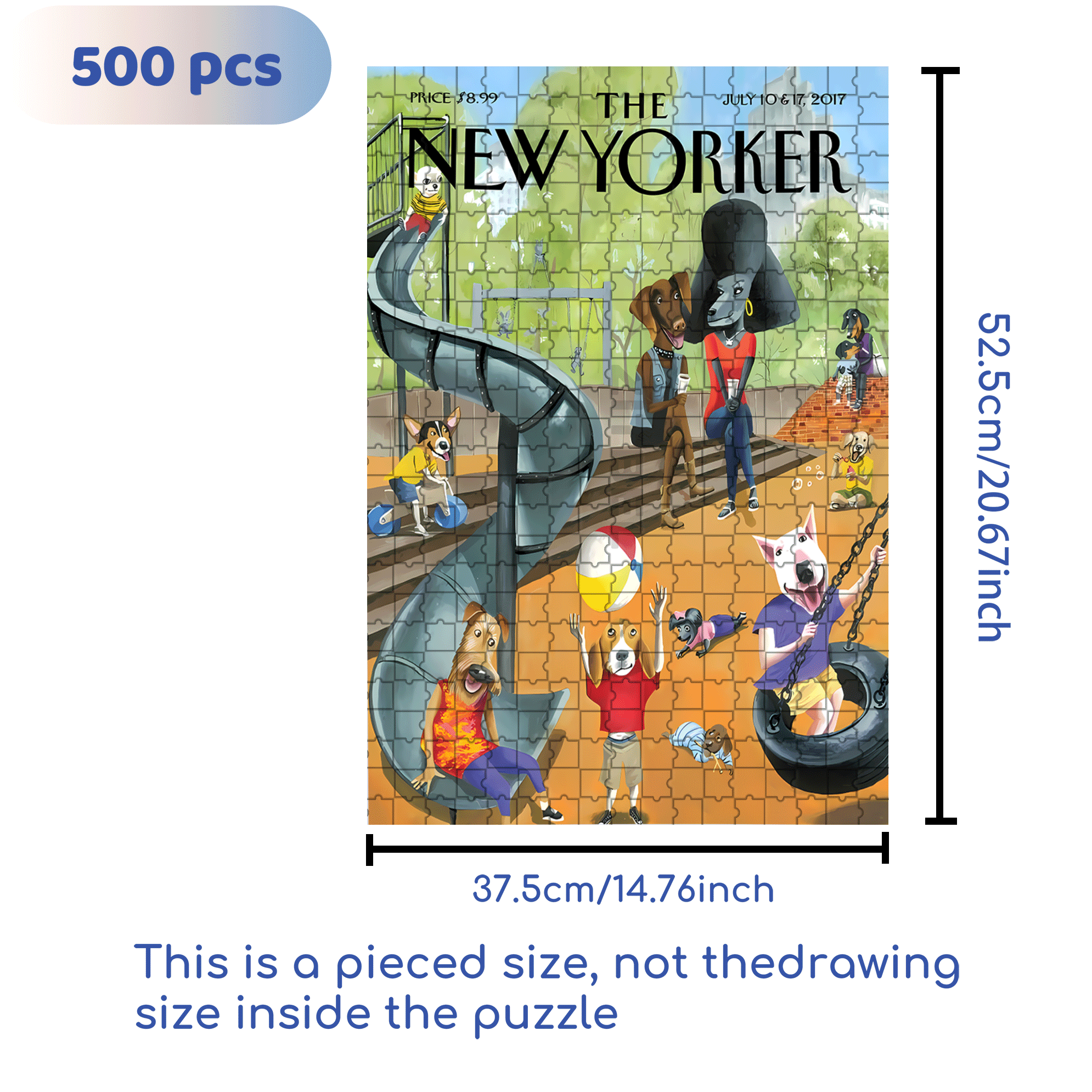 Dog Paradise 500pcs/1000pcs Jigsaw Puzzle, Scratch-Resistant, Interactive Family Game & Brain-Boosting DIY Decor, Perfect for Halloween, Christmas & New Year Gifts, Family Puzzle Game