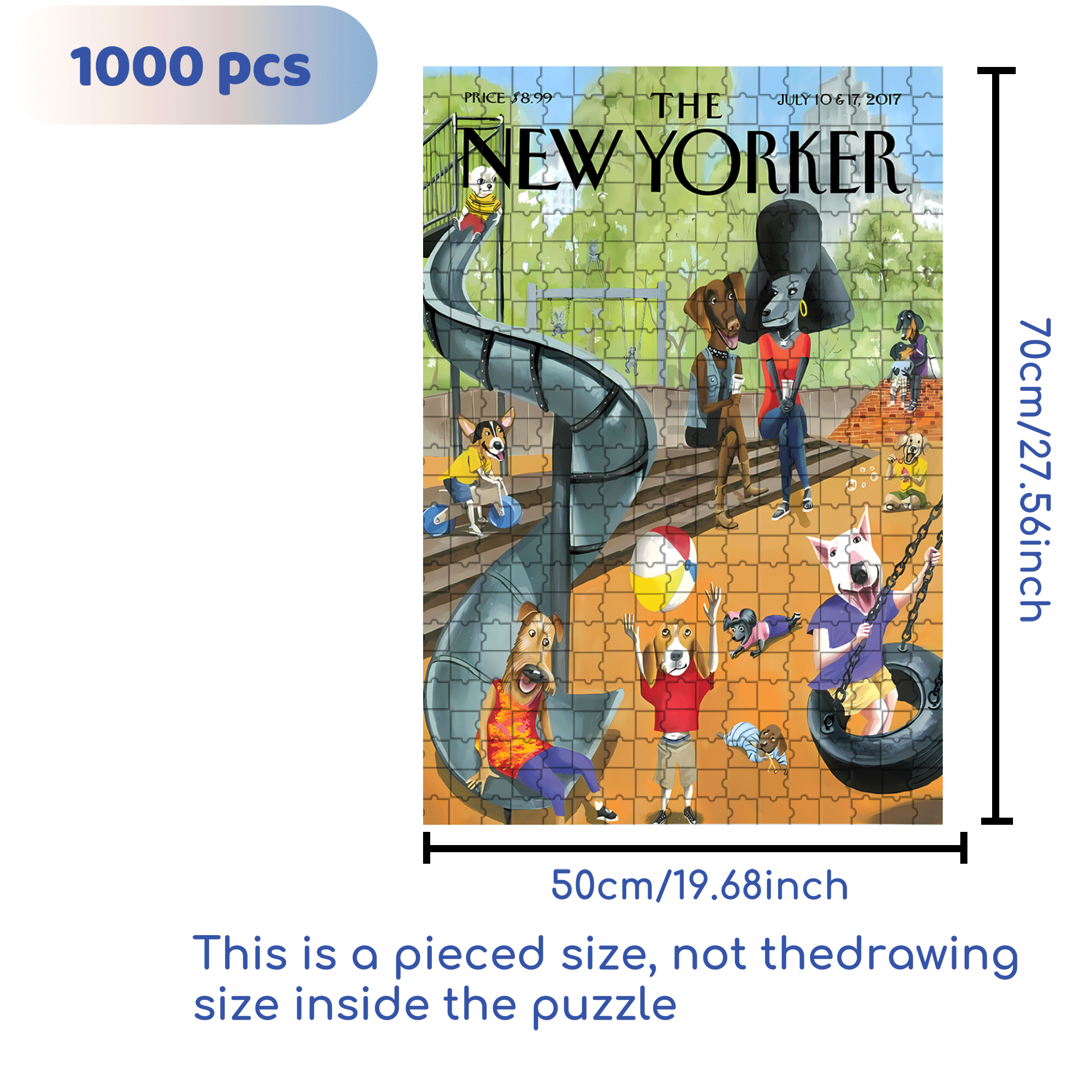 Dog Paradise 500pcs/1000pcs Jigsaw Puzzle, Scratch-Resistant, Interactive Family Game & Brain-Boosting DIY Decor, Perfect for Halloween, Christmas & New Year Gifts, Family Puzzle Game