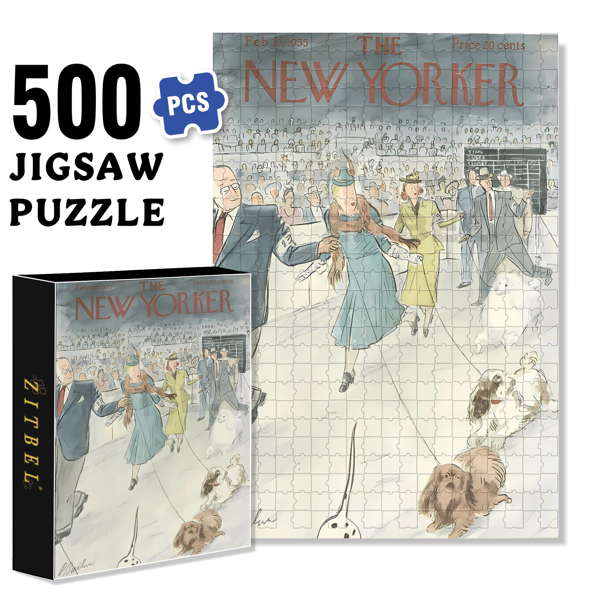 Dog Show 500pcs/1000pcs Jigsaw Puzzle, Scratch-Resistant, Interactive Family Game & Brain-Boosting DIY Decor, Perfect for Halloween, Christmas & New Year Gifts, Family Puzzle Game