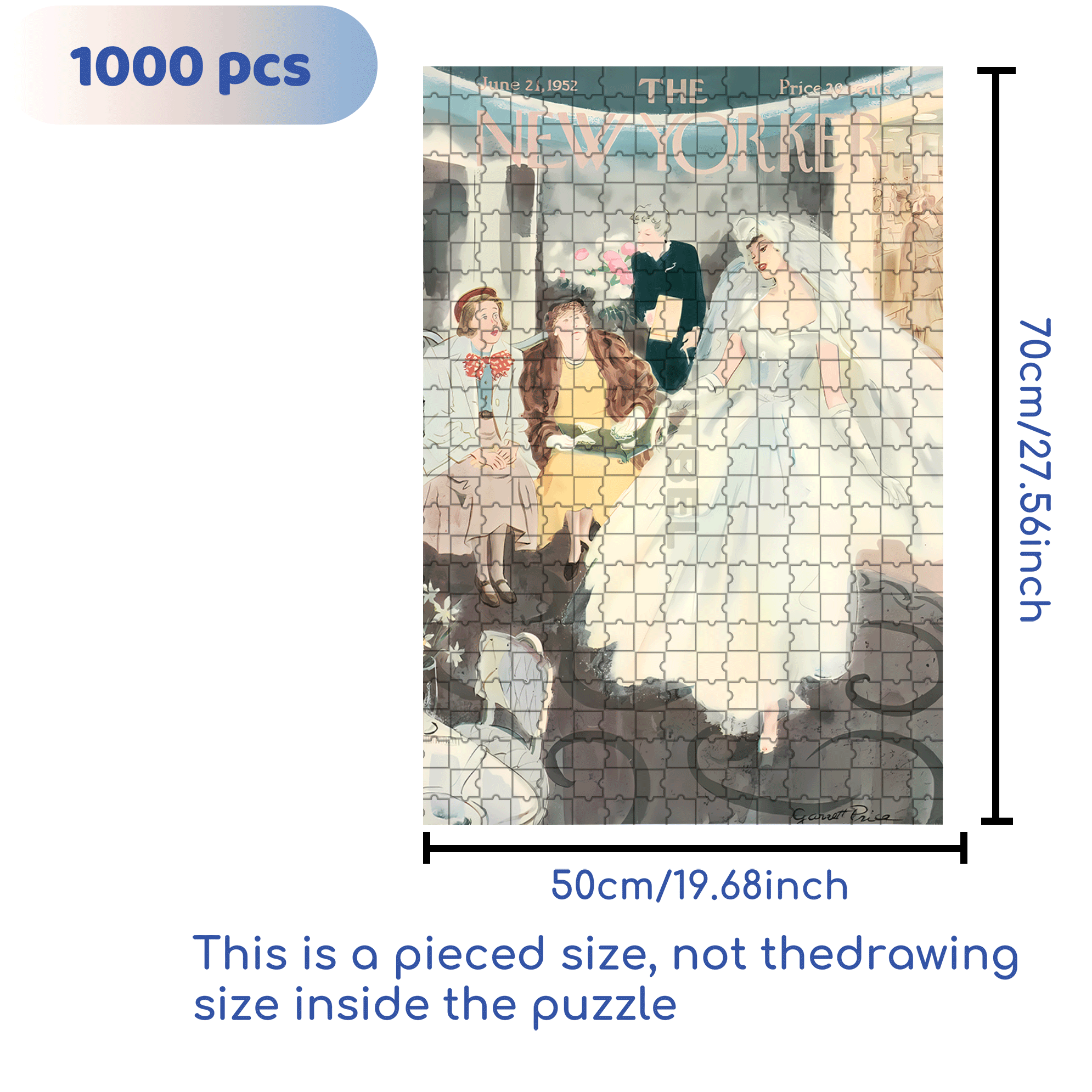 Elegant Bride 500pcs/1000pcs Jigsaw Puzzle, Scratch-Resistant, Interactive Family Game & Brain-Boosting DIY Decor, Perfect for Halloween, Christmas & New Year Gifts, Family Puzzle Game