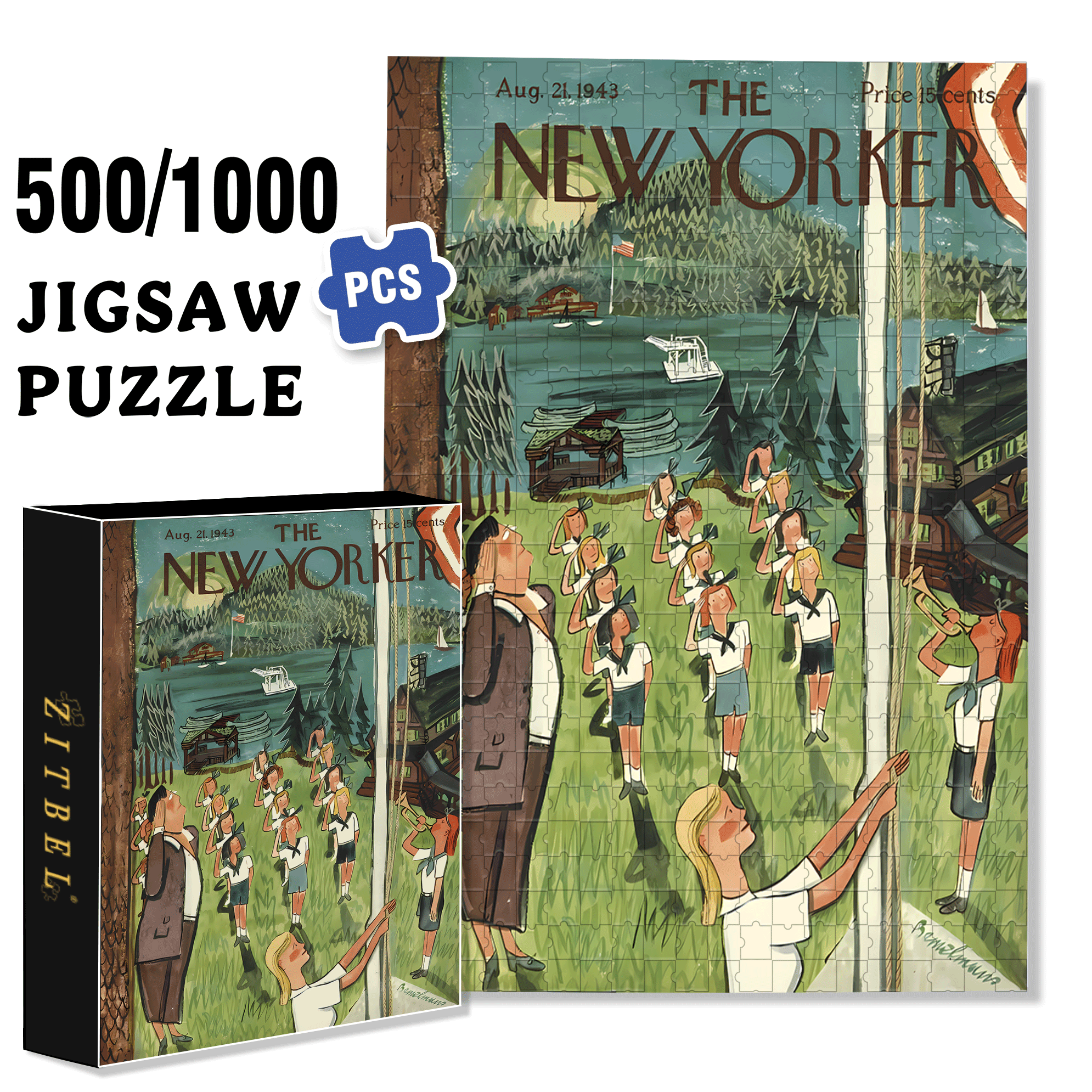 Flag Raising Ceremony 500pcs/1000pcs Jigsaw Puzzle, Scratch-Resistant, Interactive Family Game & Brain-Boosting DIY Decor, Perfect for Halloween, Christmas & New Year Gifts, Family Puzzle Game