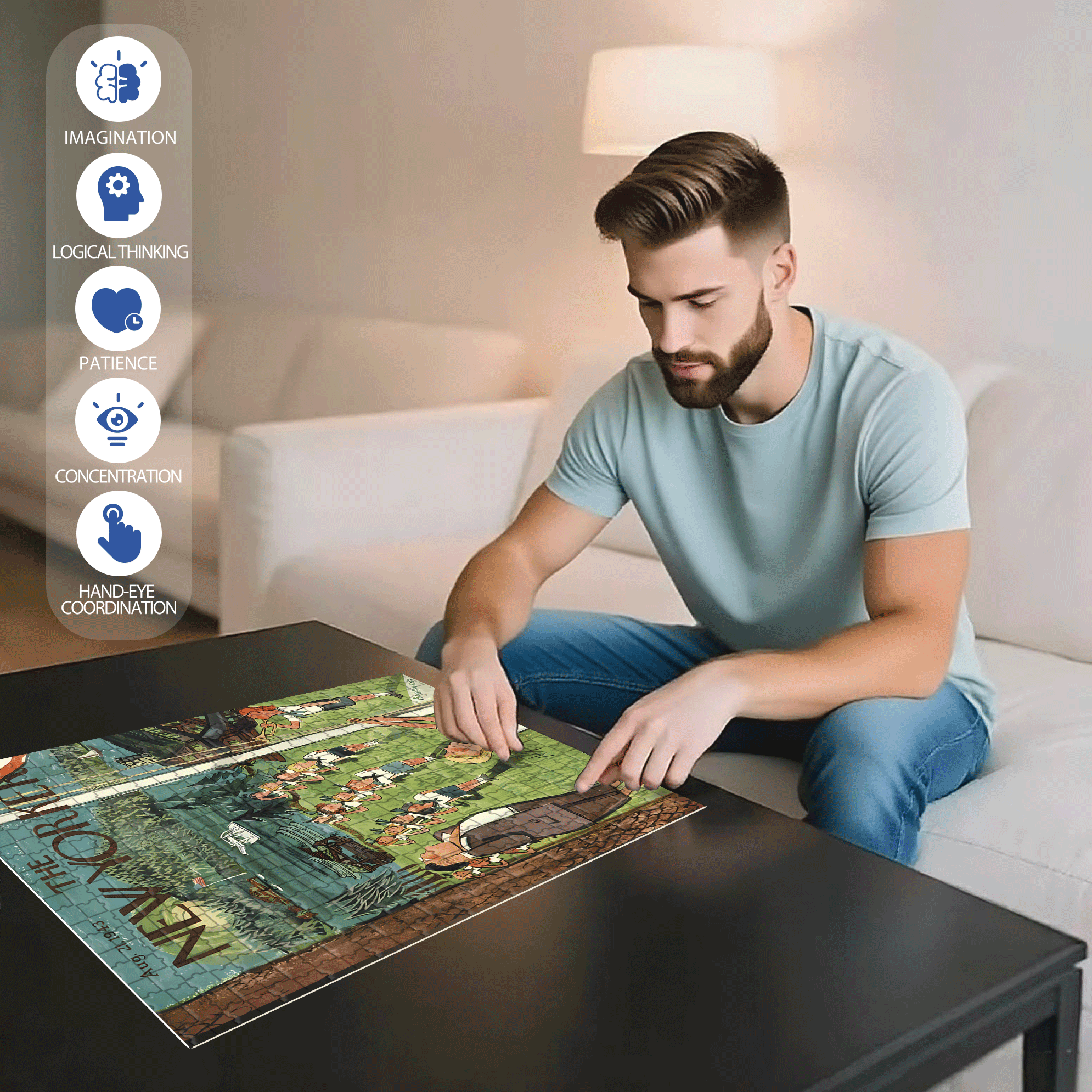 Flag Raising Ceremony 500pcs/1000pcs Jigsaw Puzzle, Scratch-Resistant, Interactive Family Game & Brain-Boosting DIY Decor, Perfect for Halloween, Christmas & New Year Gifts, Family Puzzle Game