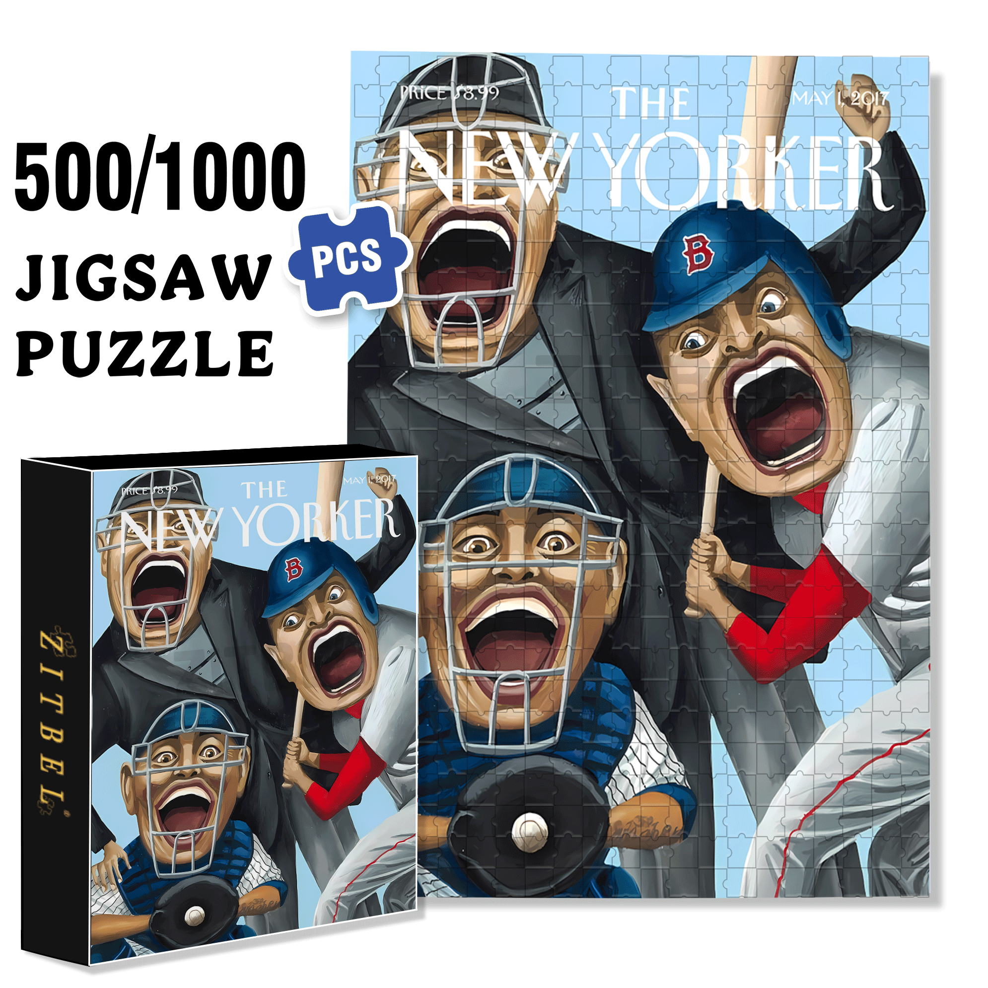 Home  Run 500pcs/1000pcs Jigsaw Puzzle, Scratch-Resistant, Interactive Family Game & Brain-Boosting DIY Decor, Perfect for Halloween, Christmas & New Year Gifts, Family Puzzle Game