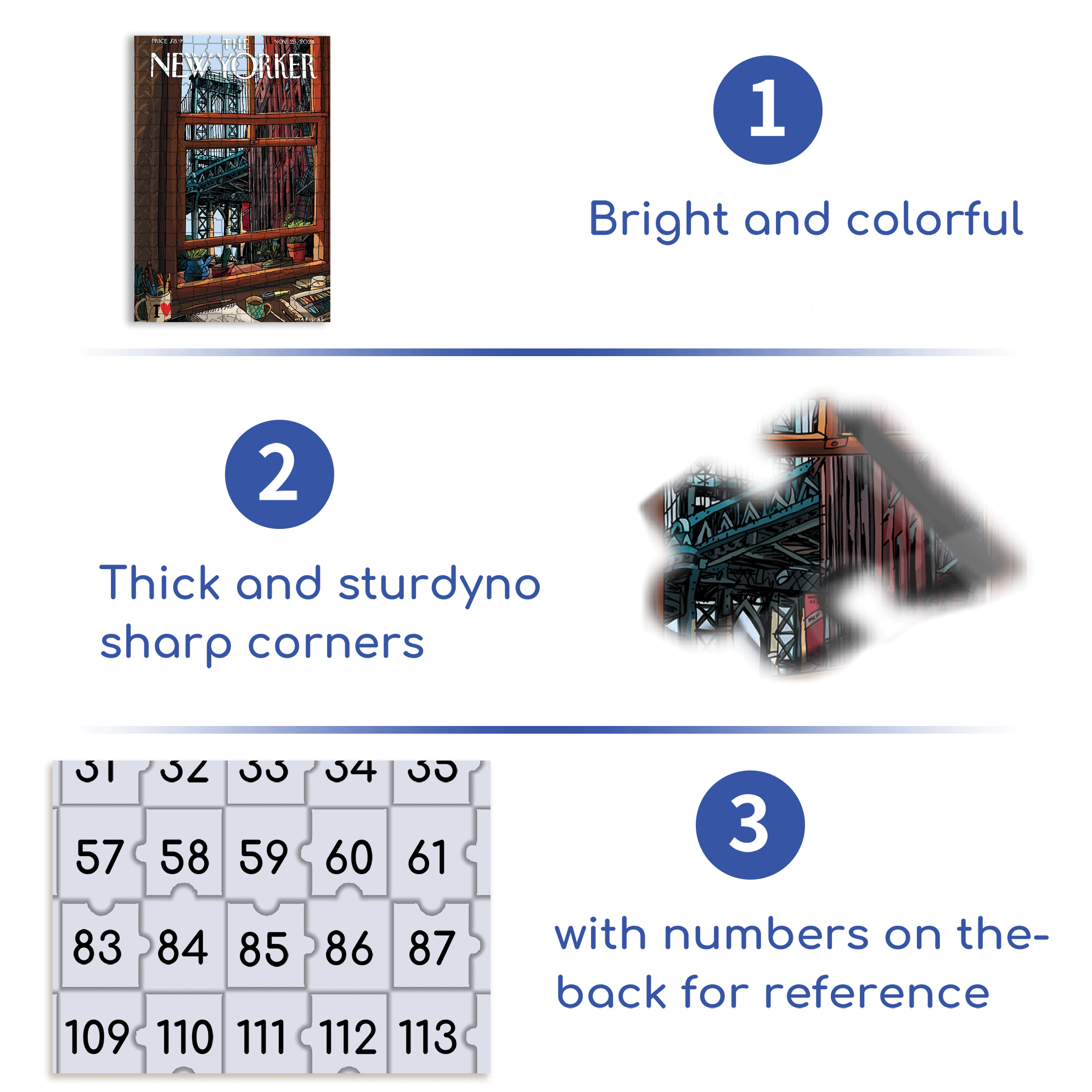 I Love N.Y 500pcs/1000pcs Jigsaw Puzzle, Scratch-Resistant, Interactive Family Game & Brain-Boosting DIY Decor, Perfect for Halloween, Christmas & New Year Gifts, Family Puzzle Game