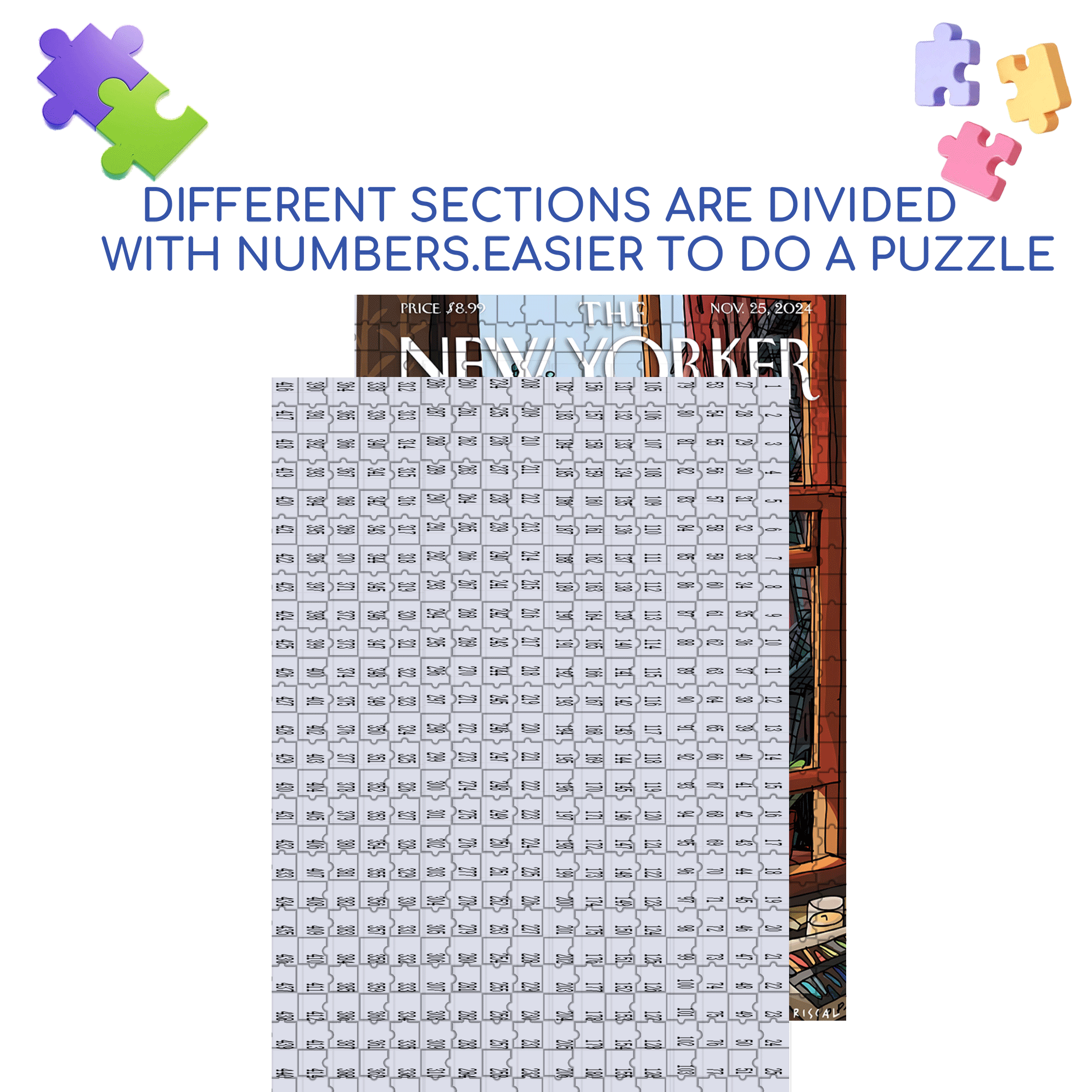 I Love N.Y 500pcs/1000pcs Jigsaw Puzzle, Scratch-Resistant, Interactive Family Game & Brain-Boosting DIY Decor, Perfect for Halloween, Christmas & New Year Gifts, Family Puzzle Game