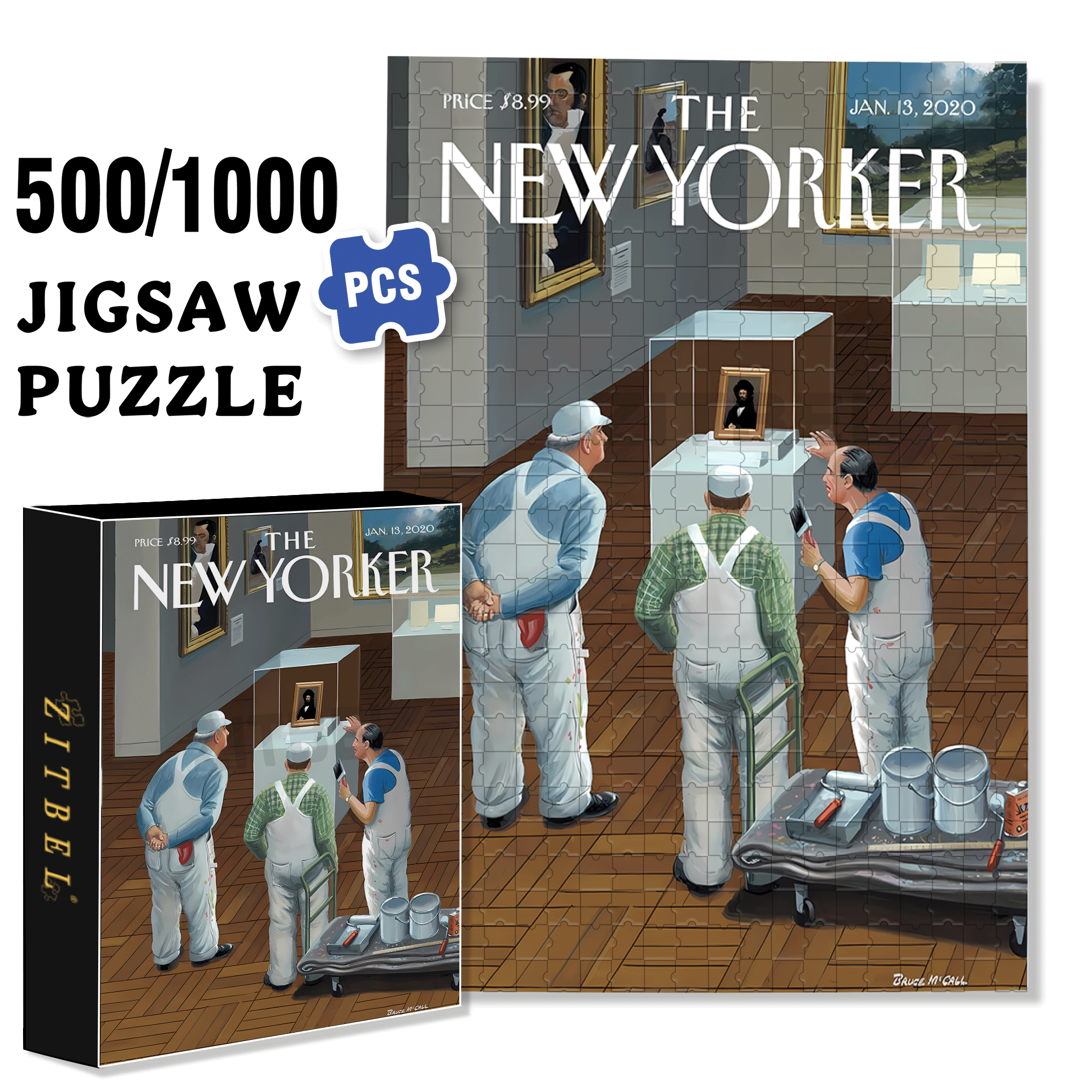 Interested 2 500pcs/1000pcs Jigsaw Puzzle, Scratch-Resistant, Interactive Family Game & Brain-Boosting DIY Decor, Perfect for Halloween, Christmas & New Year Gifts, Family Puzzle Game