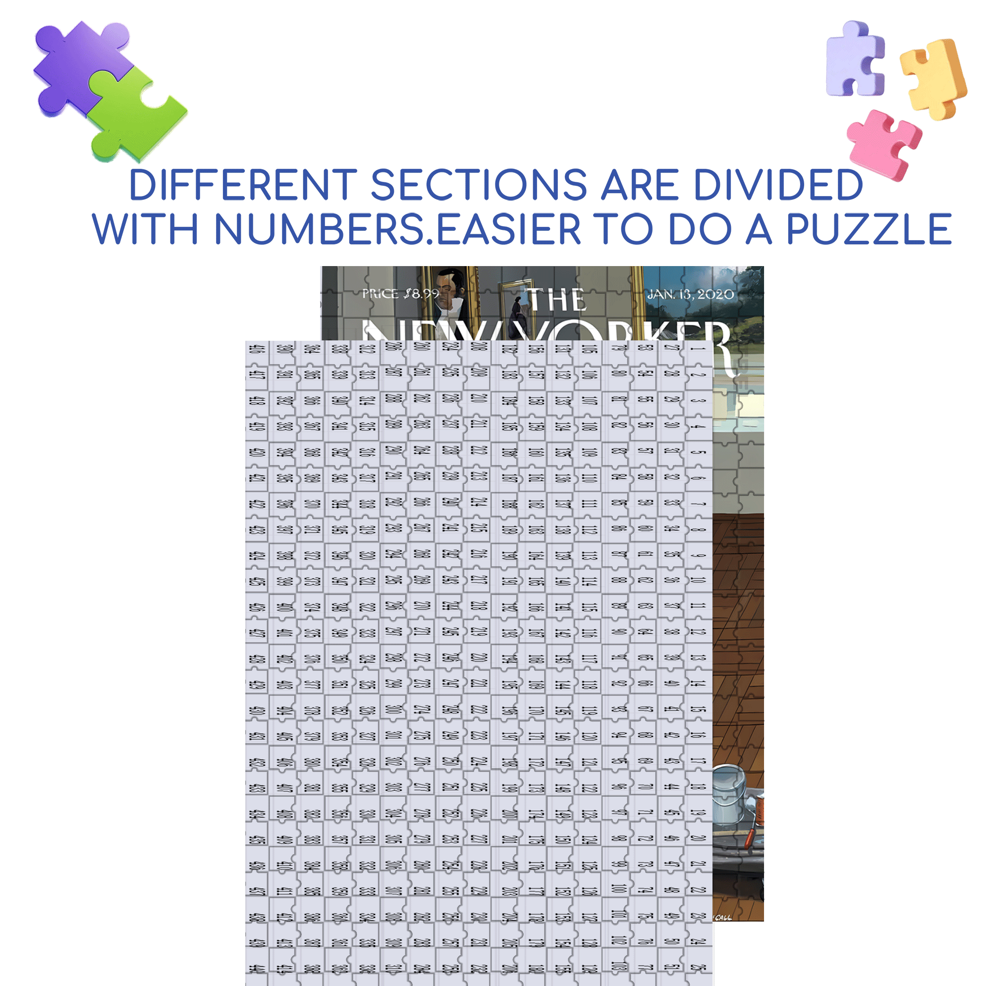 Interested 2 500pcs/1000pcs Jigsaw Puzzle, Scratch-Resistant, Interactive Family Game & Brain-Boosting DIY Decor, Perfect for Halloween, Christmas & New Year Gifts, Family Puzzle Game