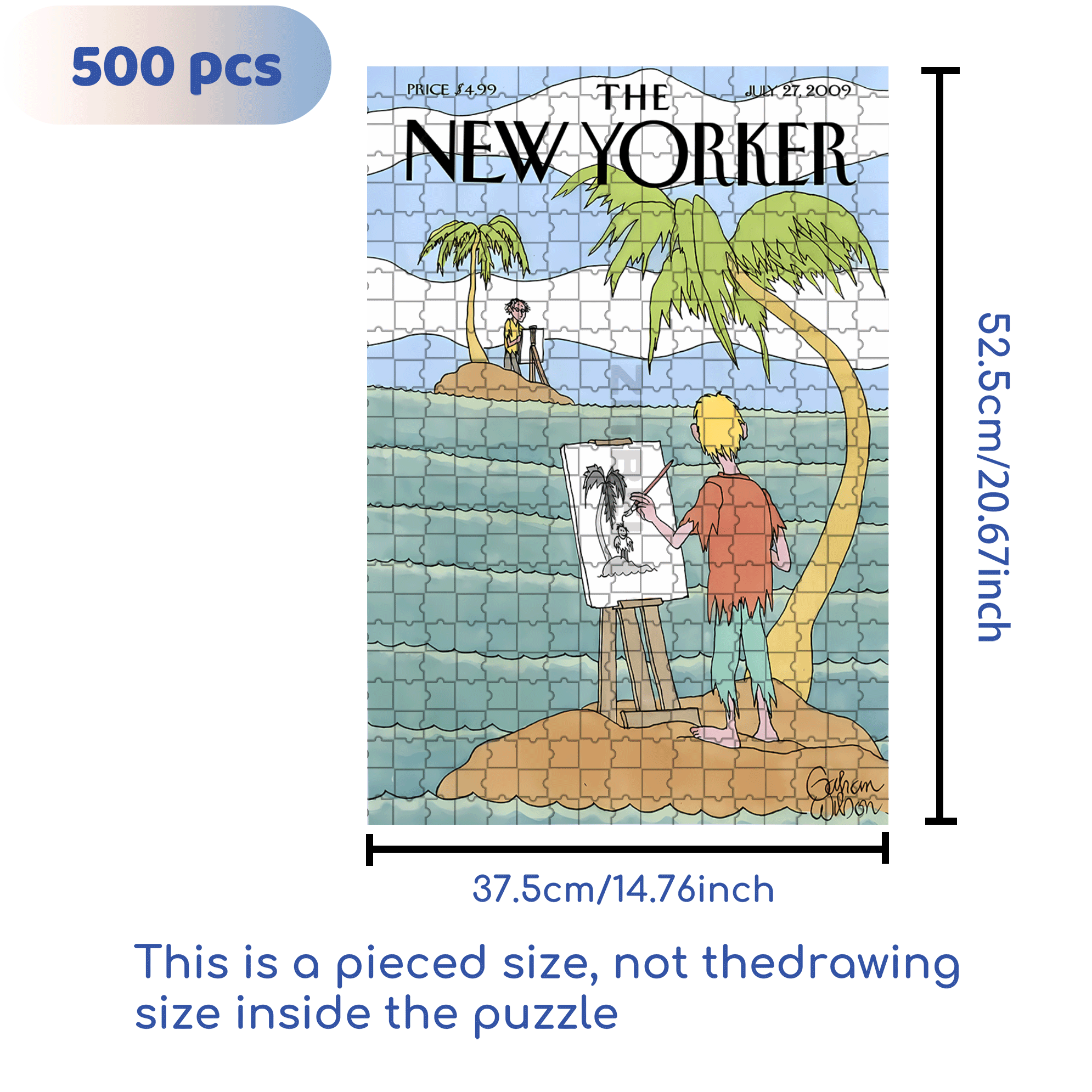 Isolated Island 500pcs/1000pcs Jigsaw Puzzle, Scratch-Resistant, Interactive Family Game & Brain-Boosting DIY Decor, Perfect for Halloween, Christmas & New Year Gifts, Family Puzzle Game